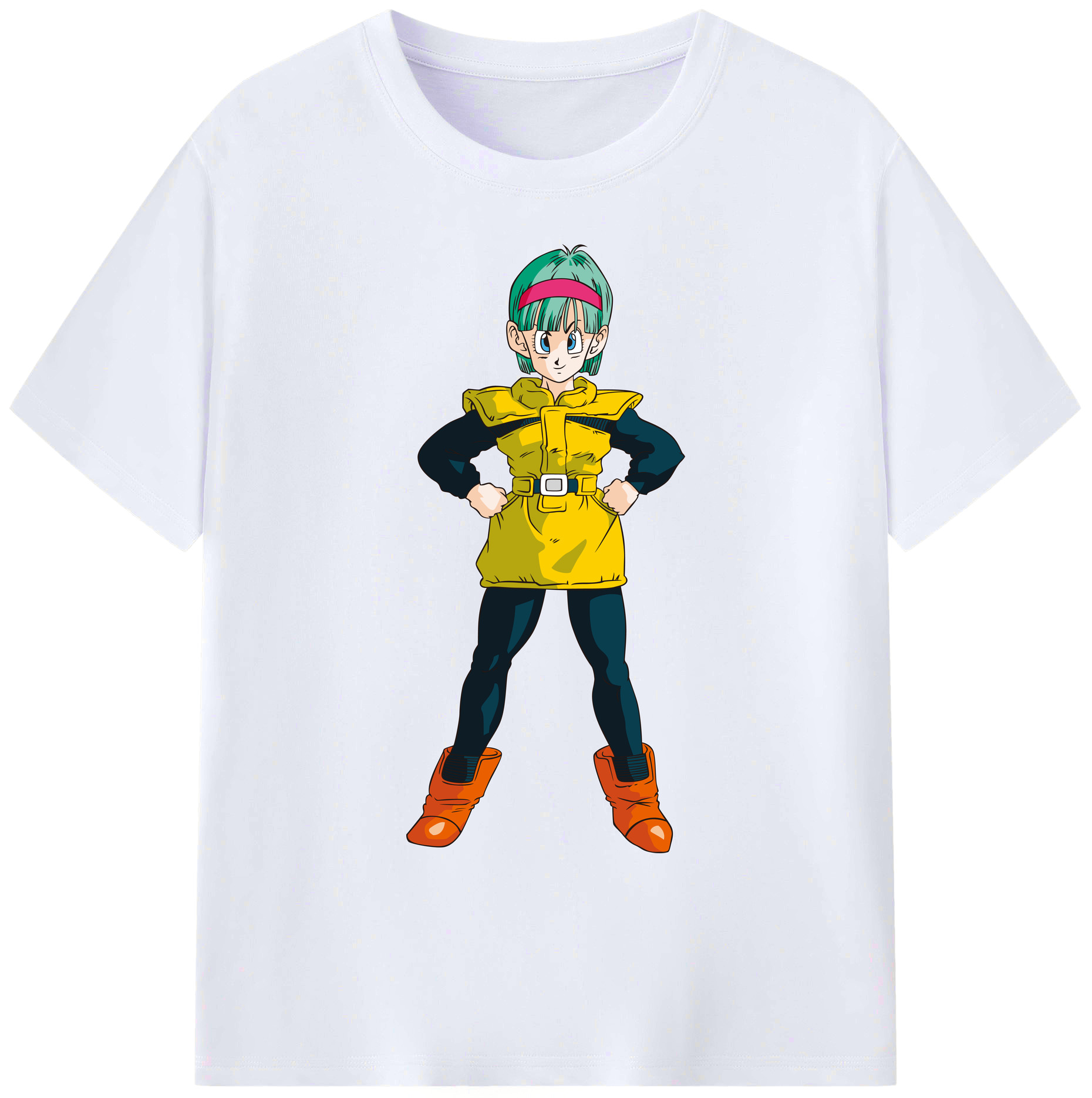 （画像用） ドラゴンボール ブルマ DRAGON BALL Bulma 綿100％ メンズ半袖Tシャツ｜肌触りやわらか＆通気性