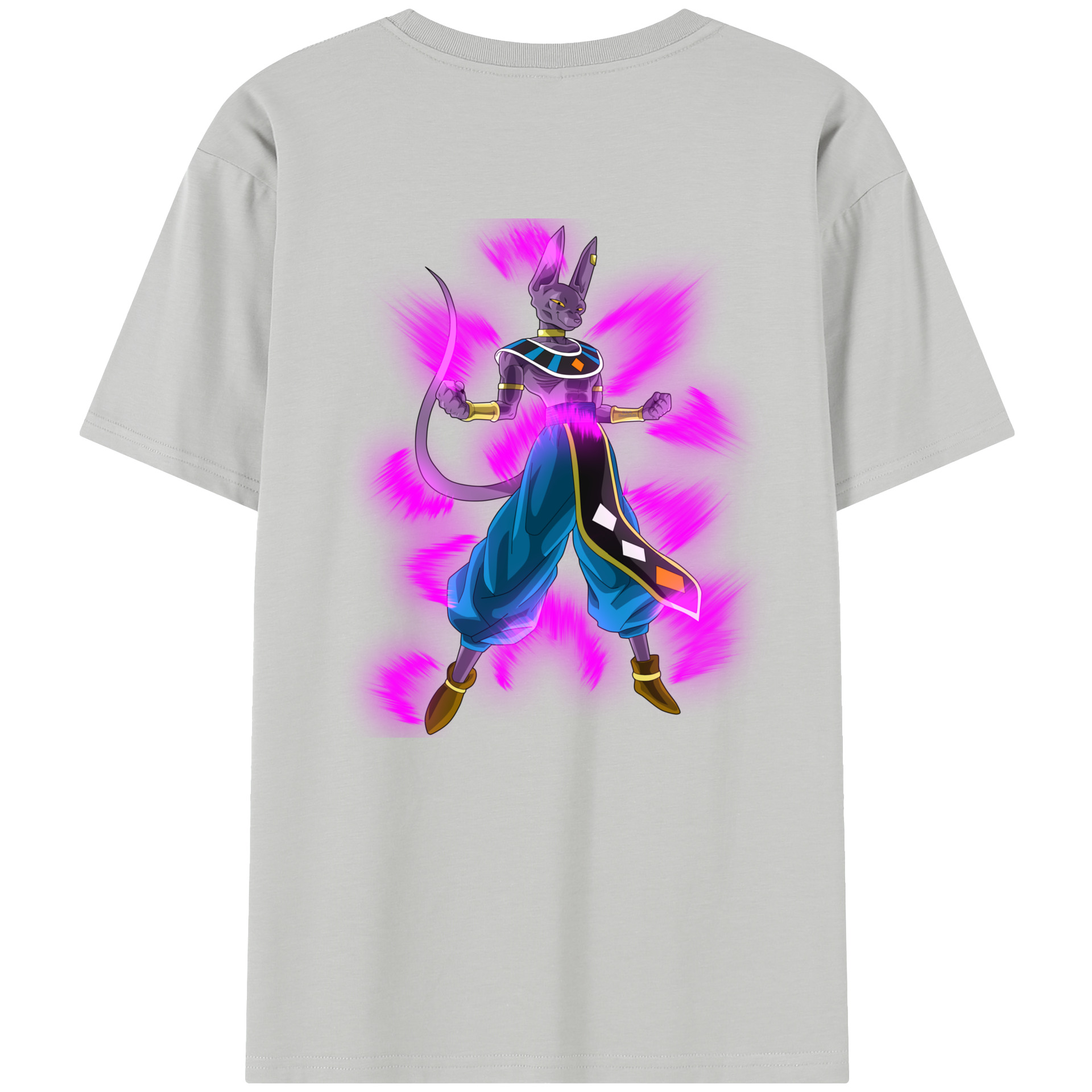 （画像用） ドラゴンボール ビルス 破壊神ビルス DRAGON BALL Beerus Birusu レディース半袖Tシャツ(バックプリント)