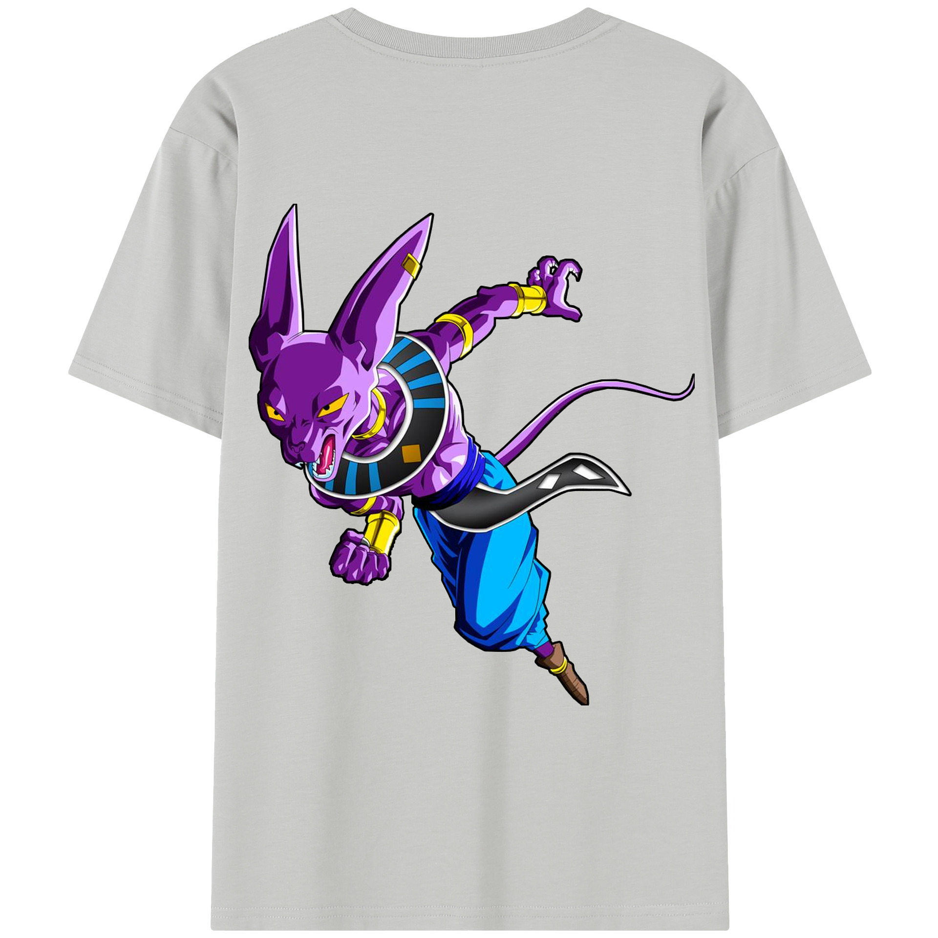 （画像用） ドラゴンボール ビルス 破壊神ビルス DRAGON BALL Beerus Birusu レディース半袖Tシャツ(バックプリント)