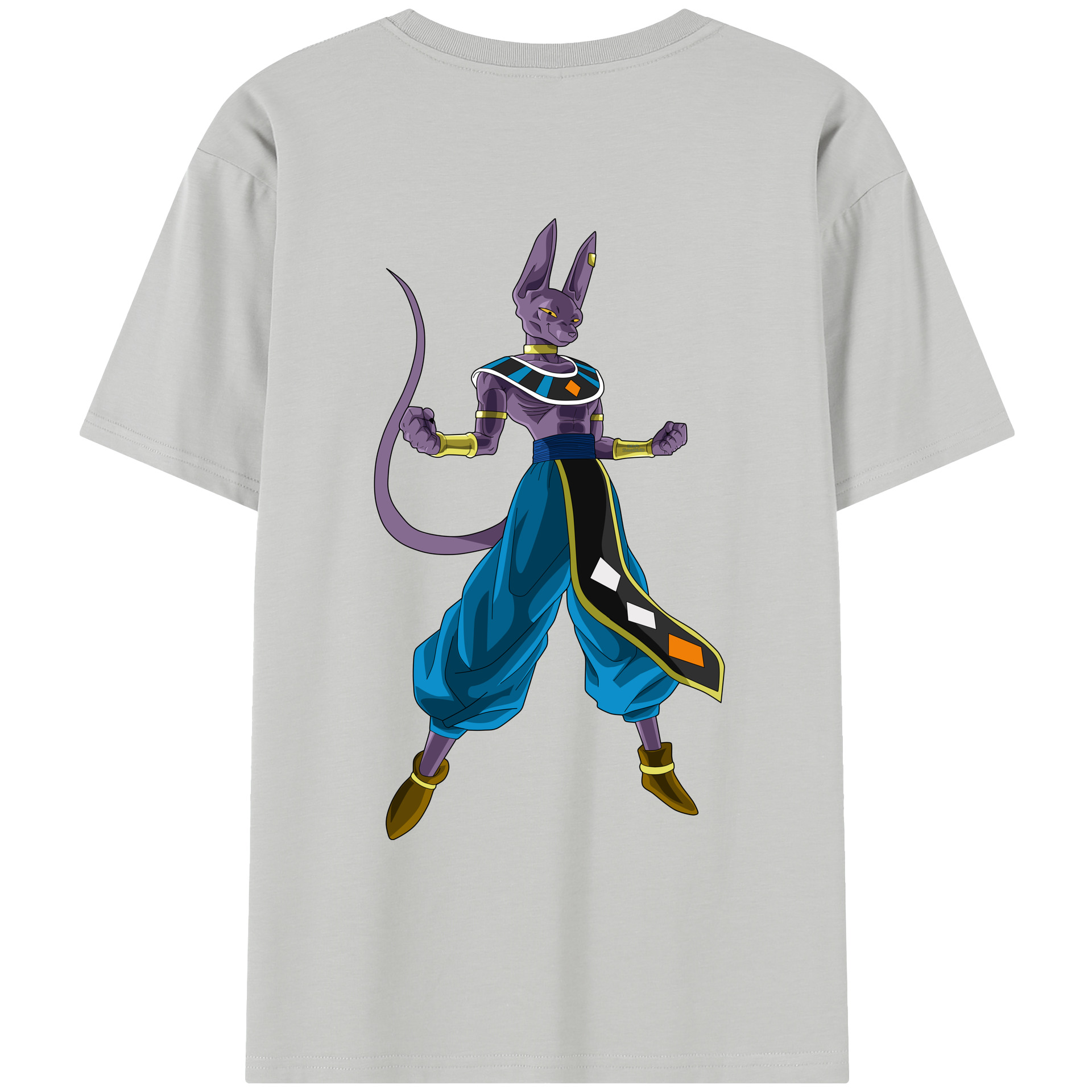 （画像用） ドラゴンボール ビルス 破壊神ビルス DRAGON BALL Beerus Birusu レディース半袖Tシャツ(バックプリント)