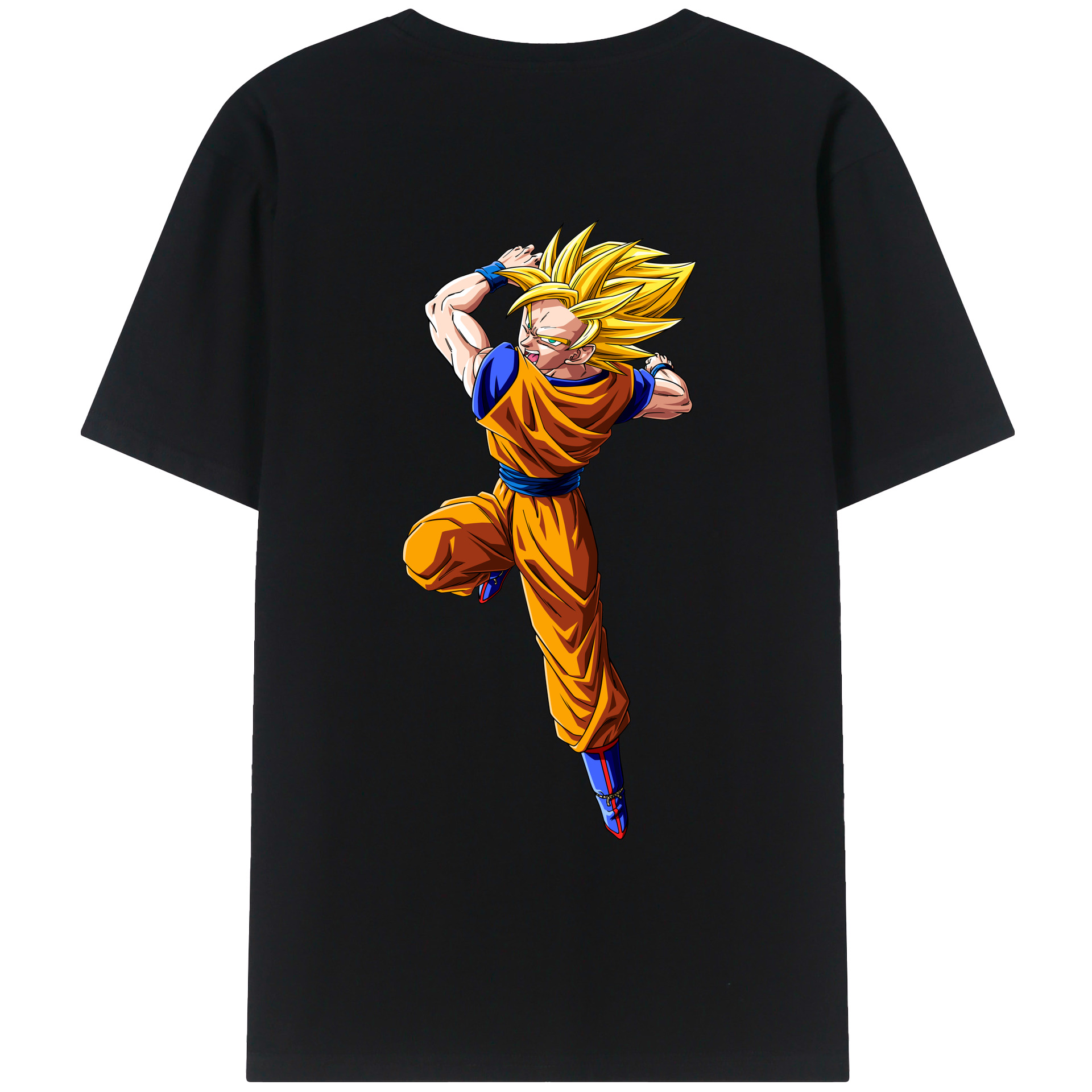 （画像用） ドラゴンボール 孫悟空（そん ごくう）Son Goku カカロット DRAGON BALL Kakarotto レディース半袖Tシャツ(バックプリント)
