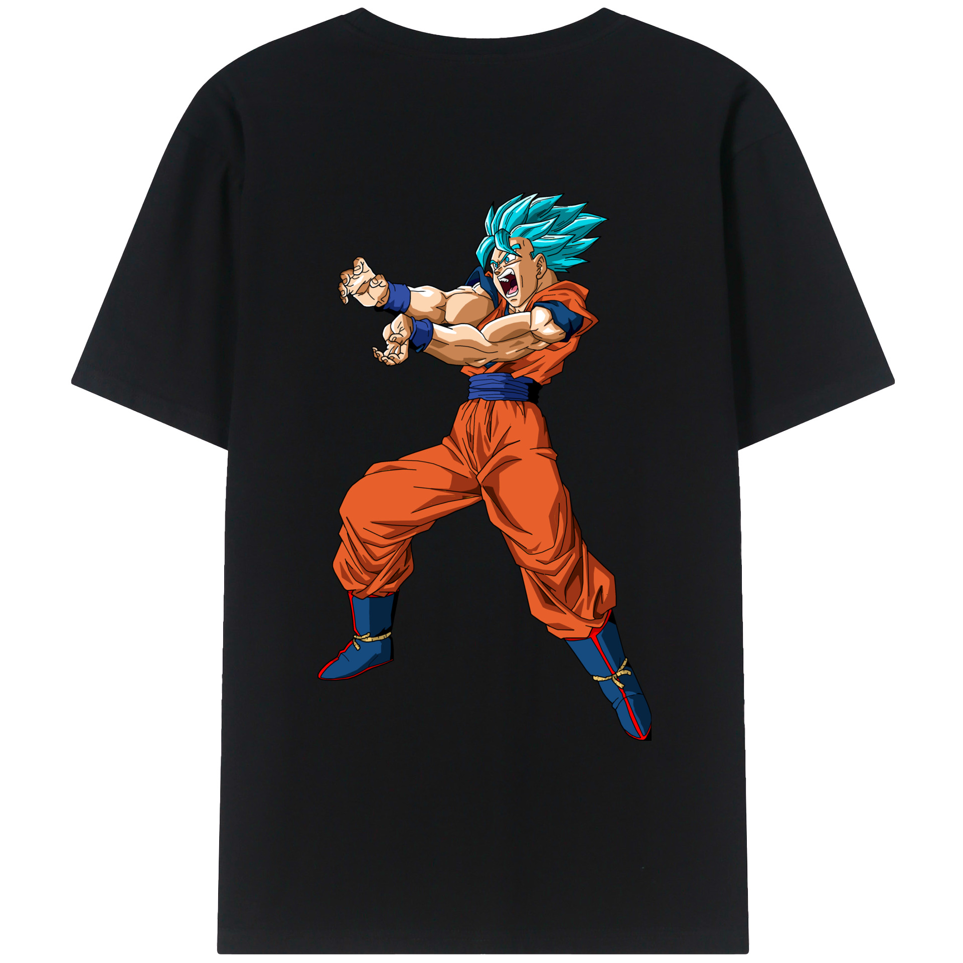 （画像用） ドラゴンボール 孫悟空（そん ごくう）Son Goku カカロット DRAGON BALL Kakarotto レディース半袖Tシャツ(バックプリント)