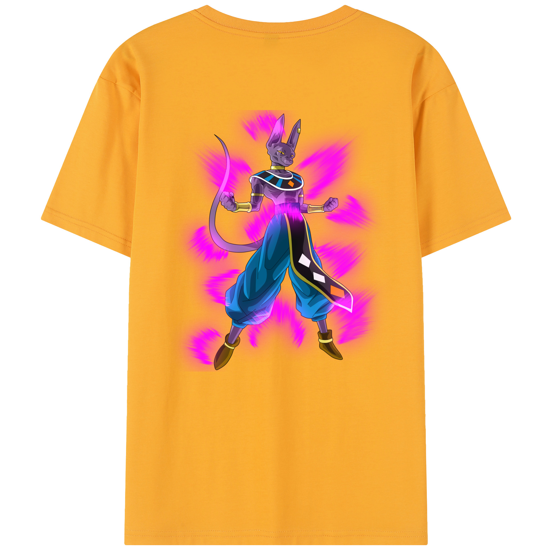 （画像用） ドラゴンボール ビルス 破壊神ビルス DRAGON BALL Beerus Birusu レディース半袖Tシャツ(バックプリント)