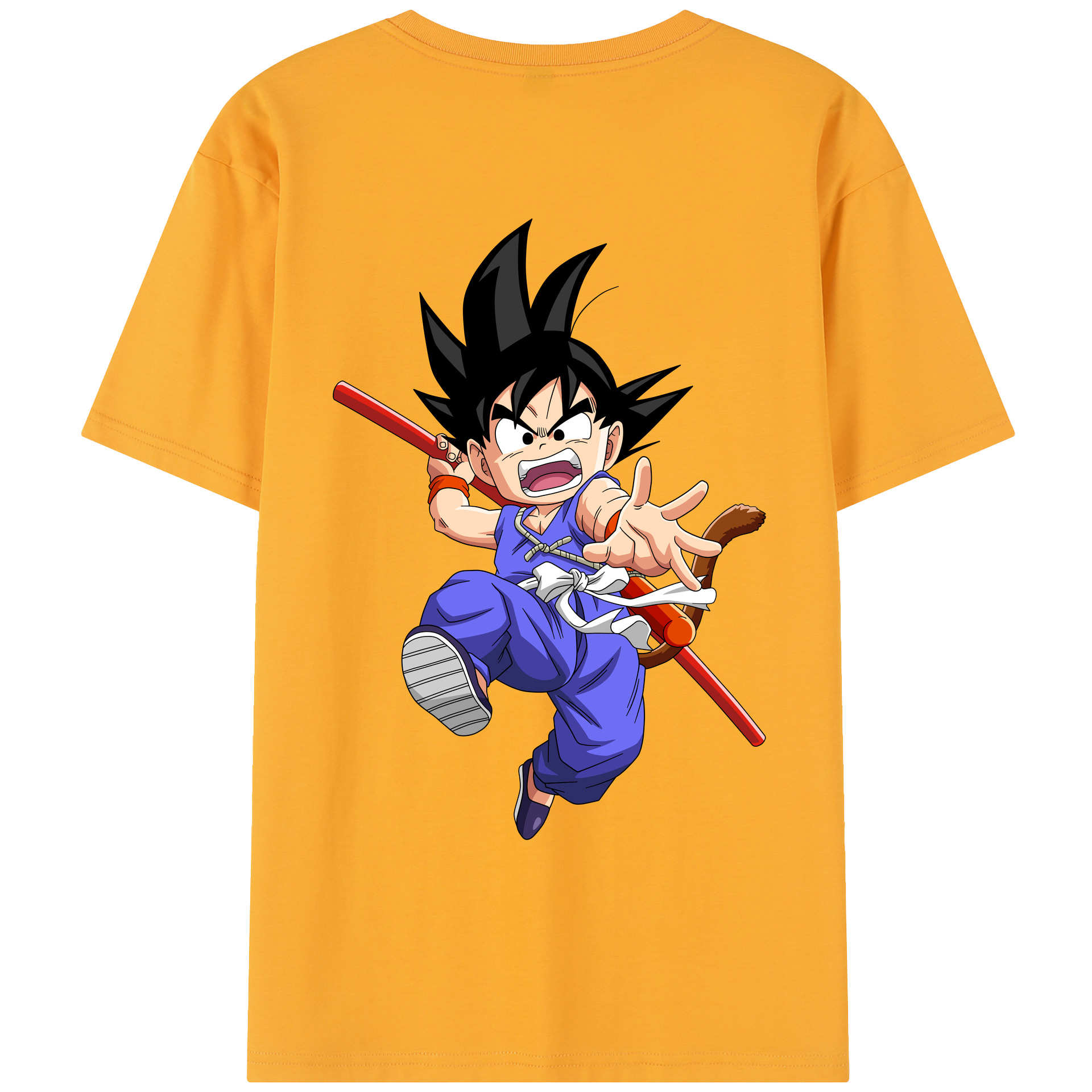 （画像用） ドラゴンボール 孫悟空（そん ごくう）Son Goku カカロット DRAGON BALL Kakarotto レディース半袖Tシャツ(バックプリント)