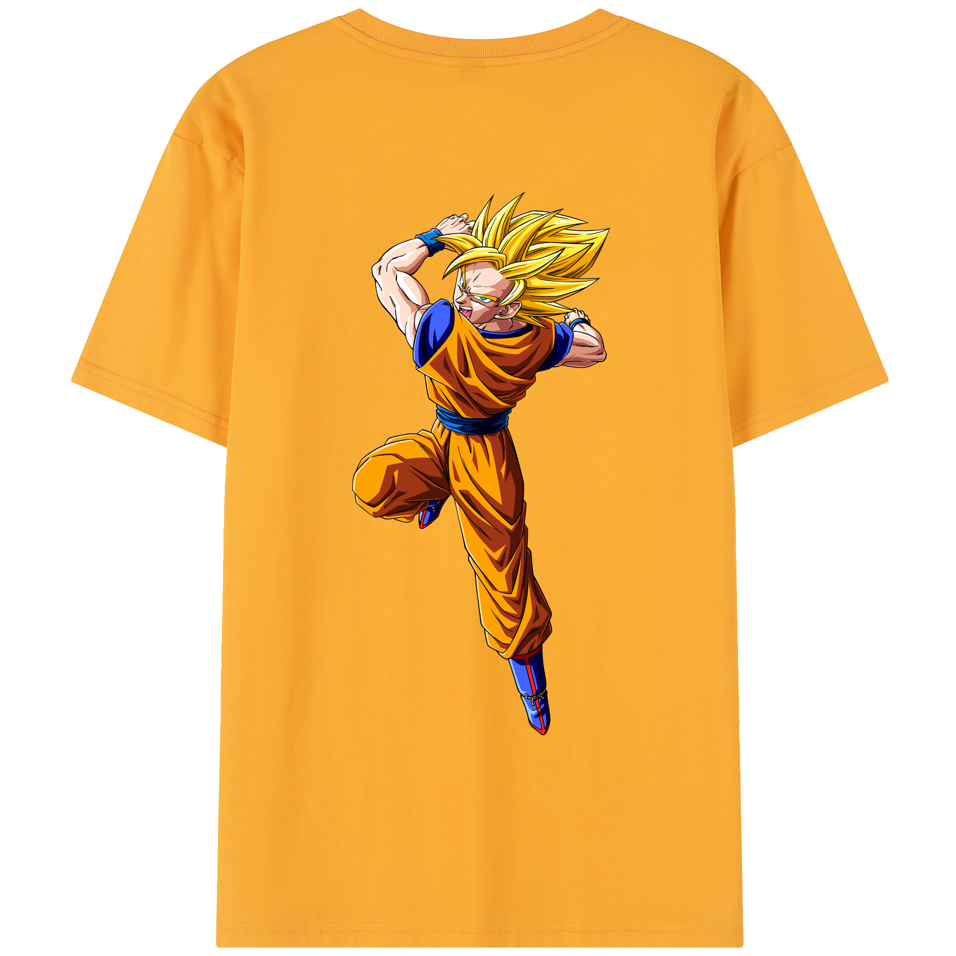 （画像用） ドラゴンボール 孫悟空（そん ごくう）Son Goku カカロット DRAGON BALL Kakarotto レディース半袖Tシャツ(バックプリント)