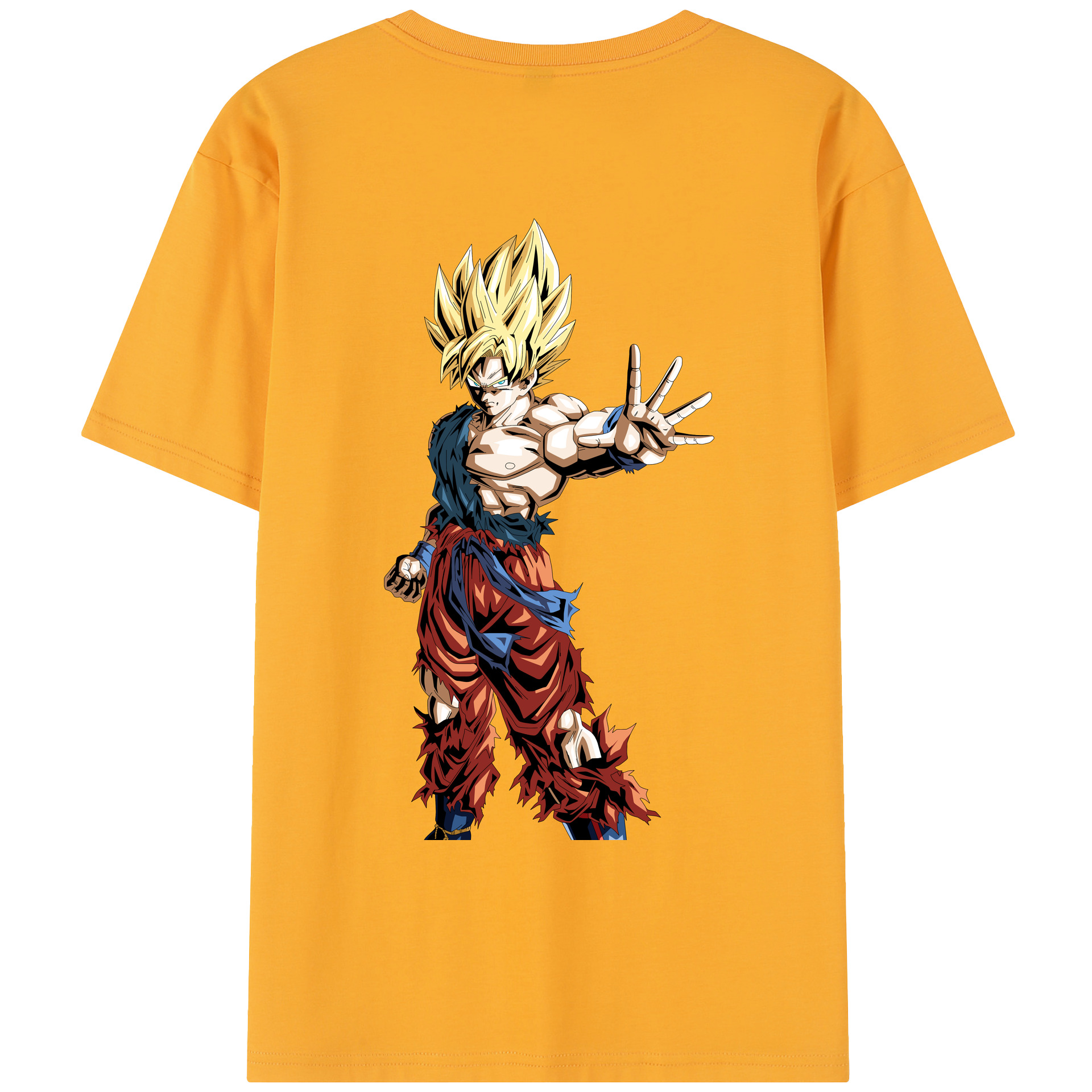 （画像用） ドラゴンボール 孫悟空（そん ごくう）Son Goku カカロット DRAGON BALL Kakarotto レディース半袖Tシャツ(バックプリント)