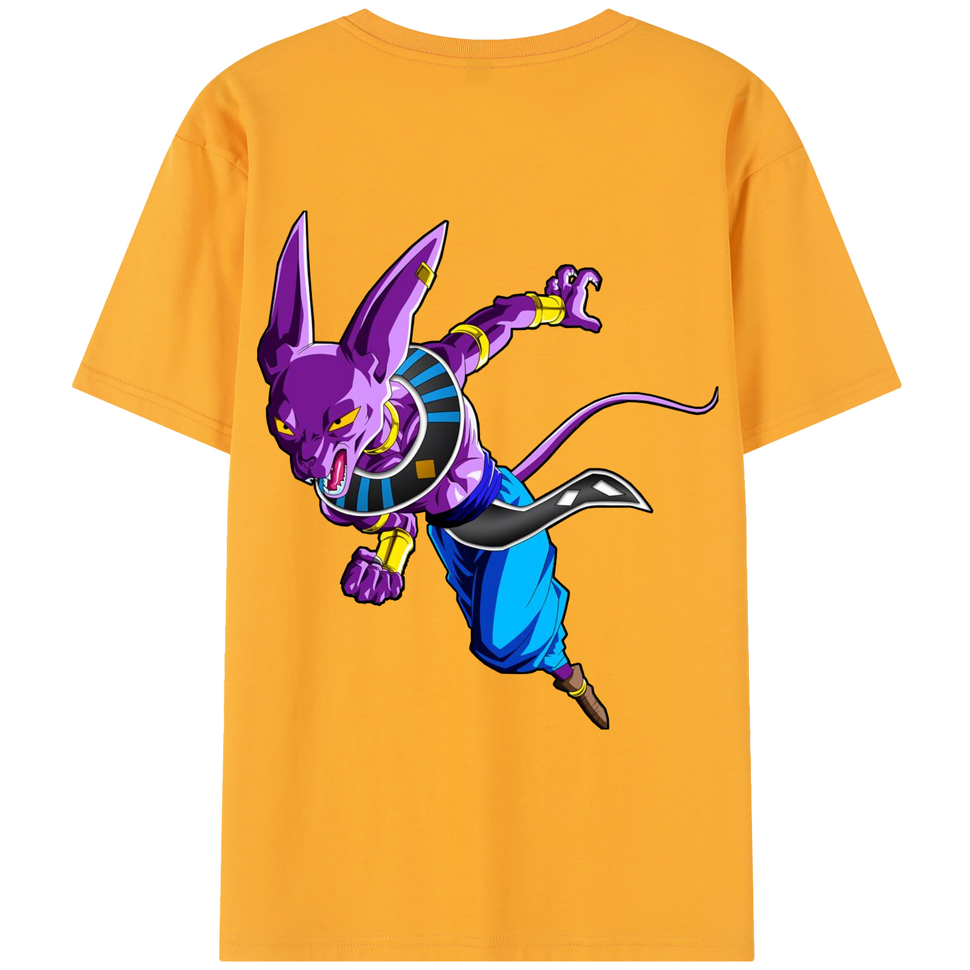 （画像用） ドラゴンボール ビルス 破壊神ビルス DRAGON BALL Beerus Birusu レディース半袖Tシャツ(バックプリント)