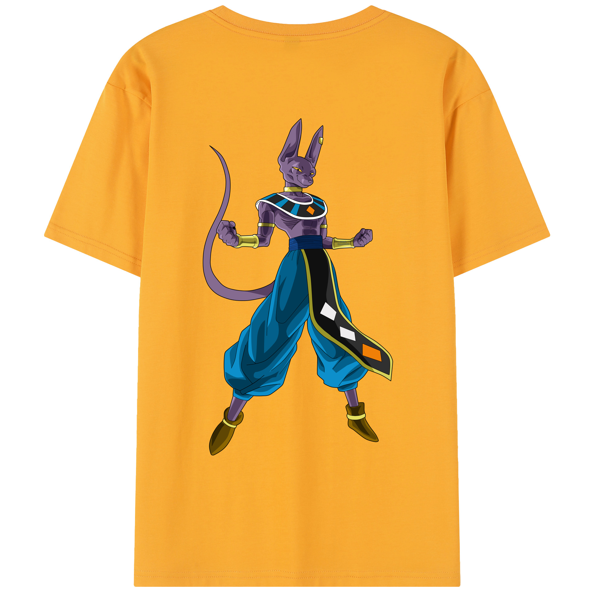 （画像用） ドラゴンボール ビルス 破壊神ビルス DRAGON BALL Beerus Birusu レディース半袖Tシャツ(バックプリント)