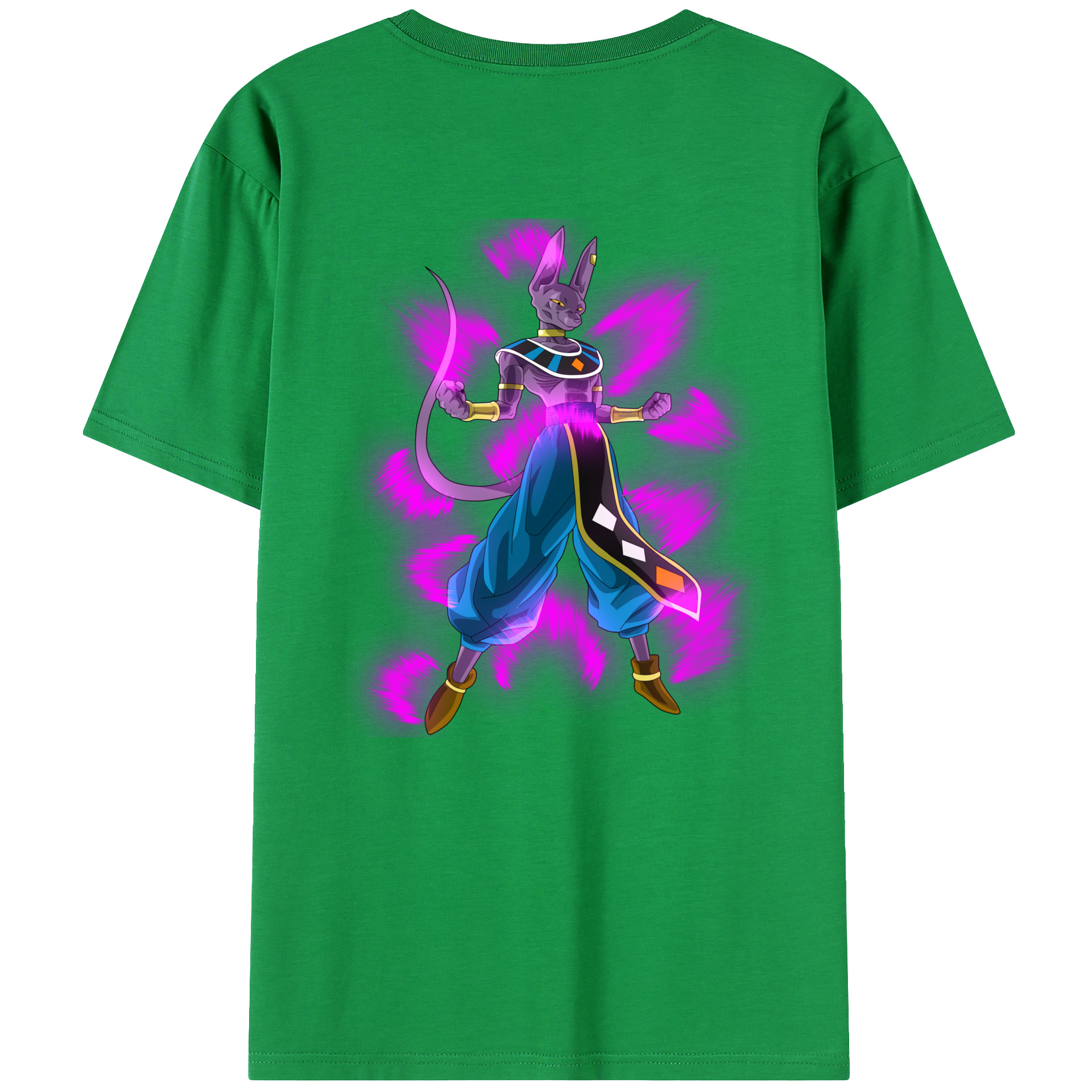 （画像用） ドラゴンボール ビルス 破壊神ビルス DRAGON BALL Beerus Birusu レディース半袖Tシャツ(バックプリント)