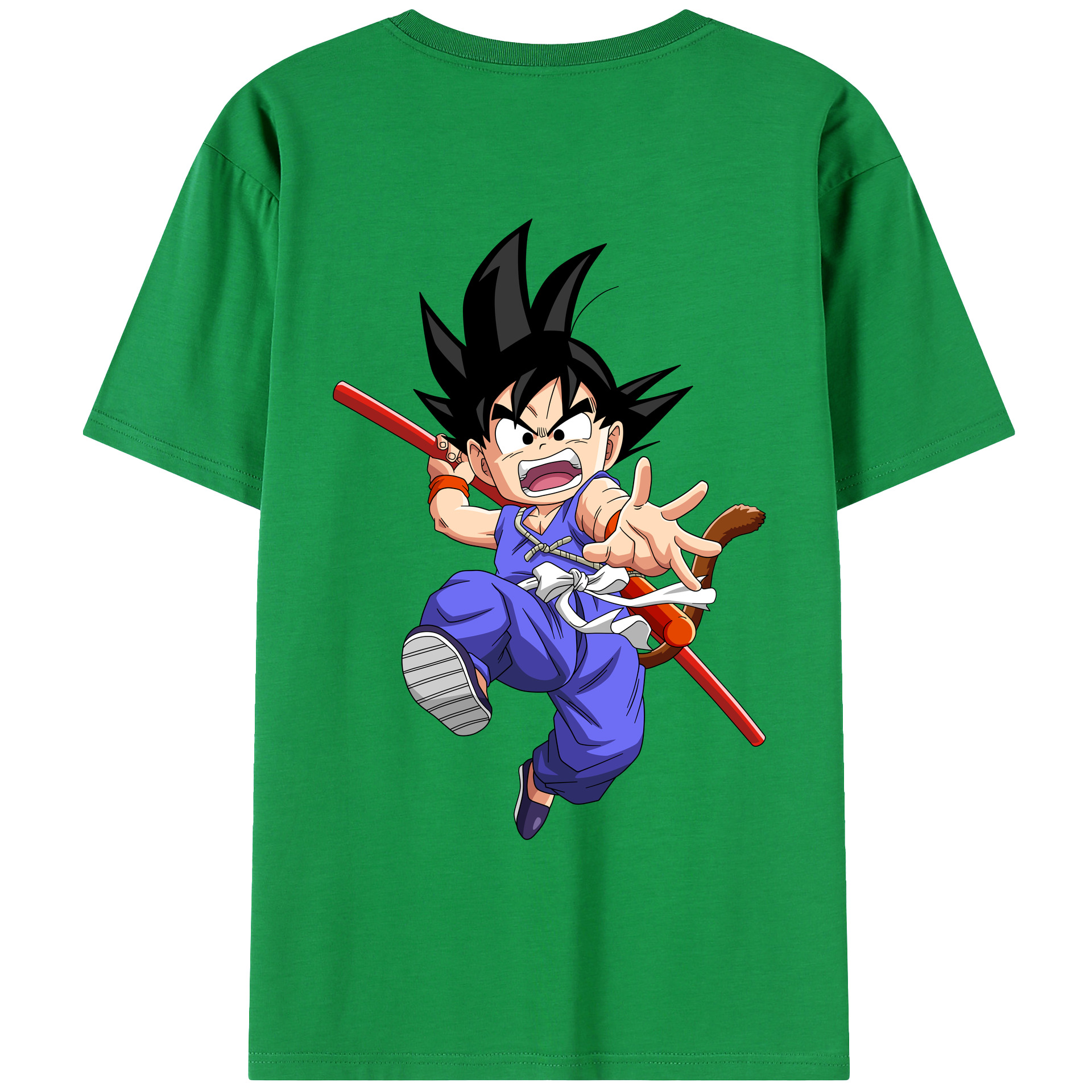 （画像用） ドラゴンボール 孫悟空（そん ごくう）Son Goku カカロット DRAGON BALL Kakarotto レディース半袖Tシャツ(バックプリント)