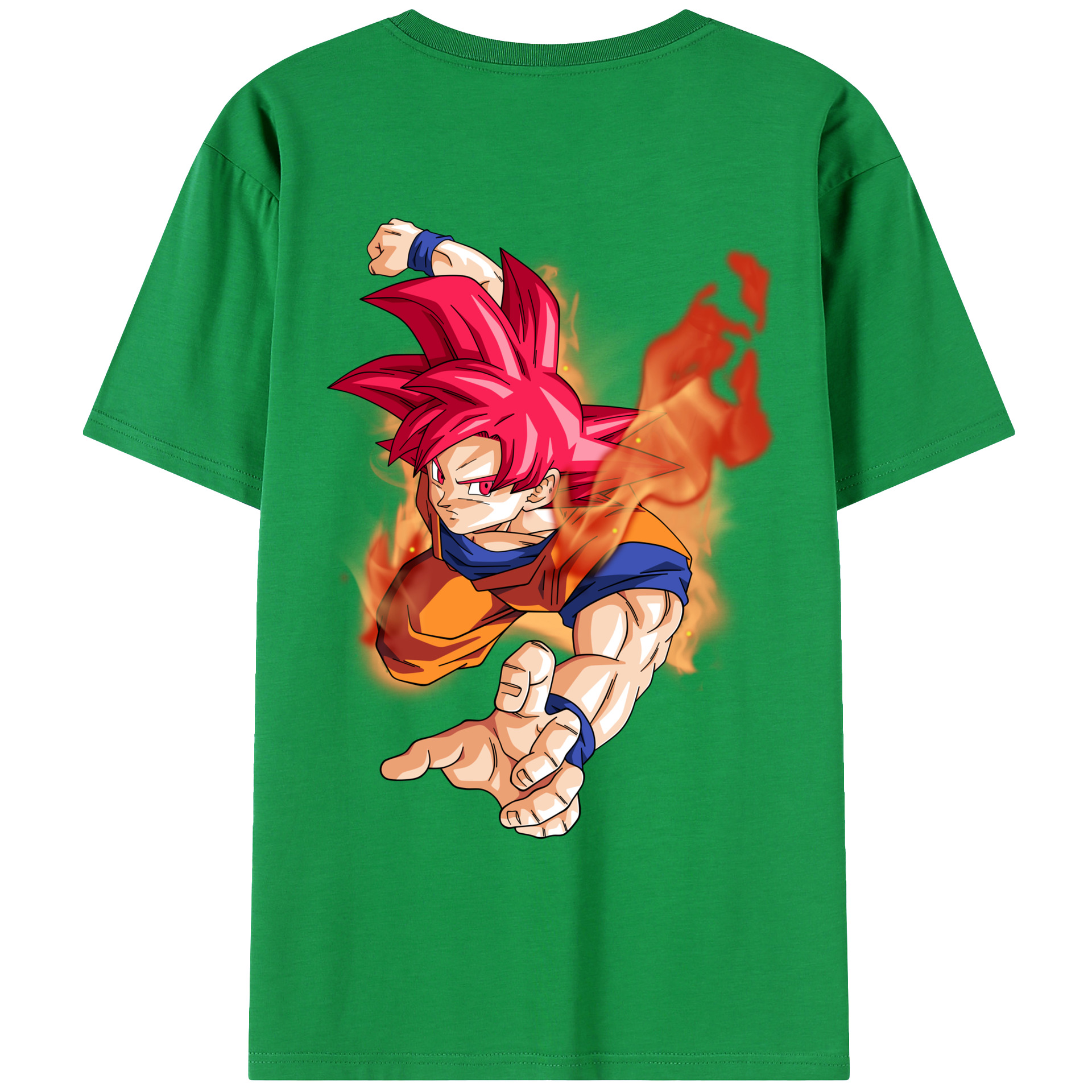 （画像用） ドラゴンボール 孫悟空（そん ごくう）Son Goku カカロット DRAGON BALL Kakarotto レディース半袖Tシャツ(バックプリント)