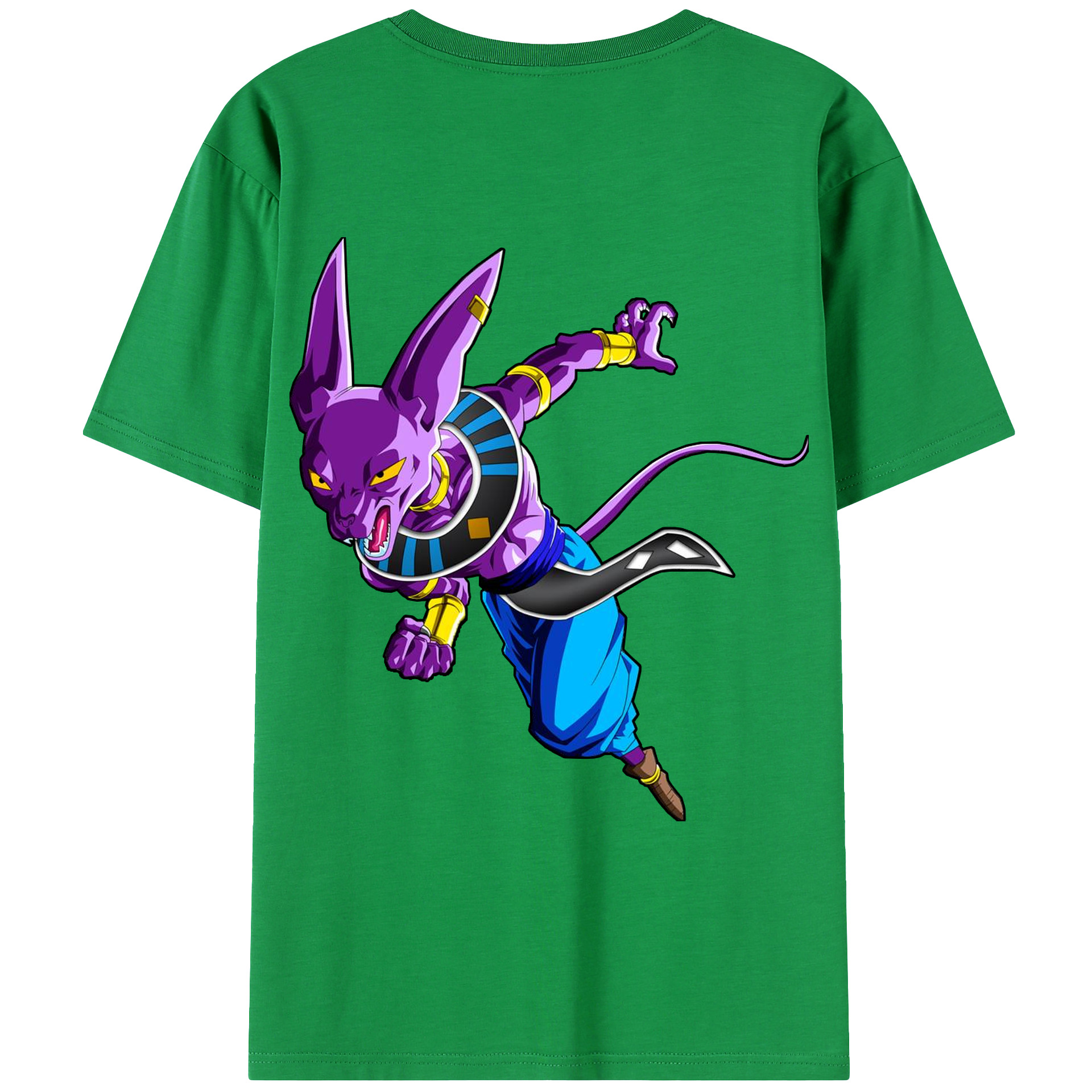 （画像用） ドラゴンボール ビルス 破壊神ビルス DRAGON BALL Beerus Birusu レディース半袖Tシャツ(バックプリント)