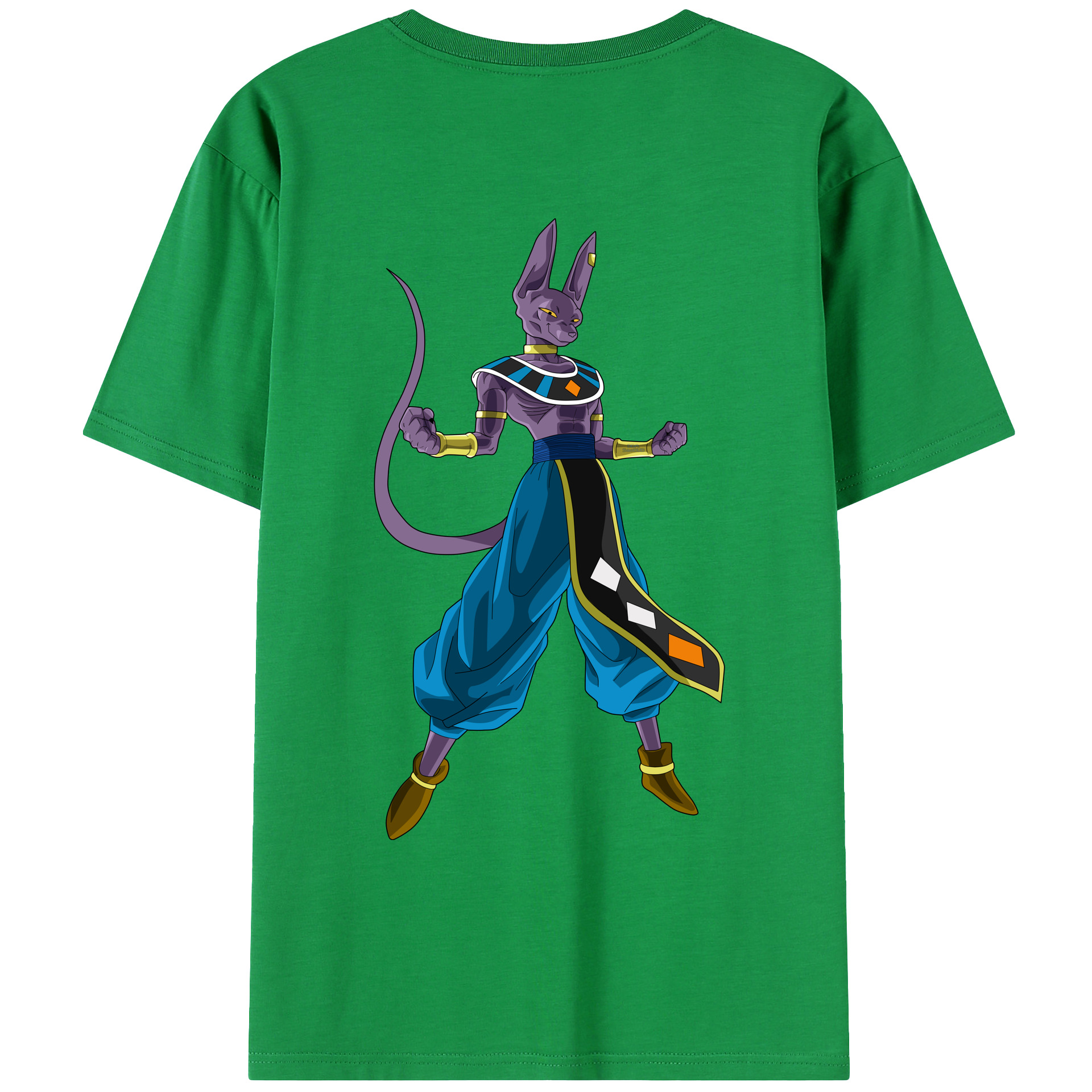 （画像用） ドラゴンボール ビルス 破壊神ビルス DRAGON BALL Beerus Birusu レディース半袖Tシャツ(バックプリント)