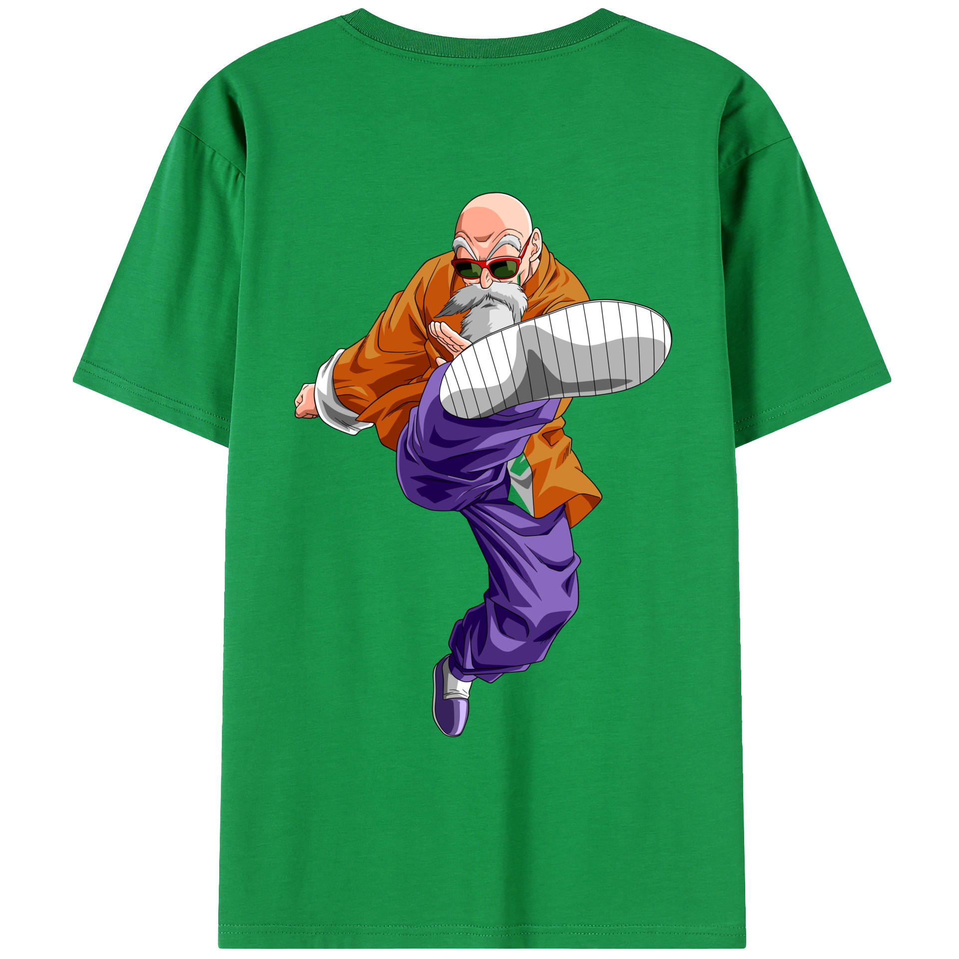 （画像用） ドラゴンボール 亀仙人（かめせんにん） DRAGON BALL Master Roshi Kame Sennin レディース半袖Tシャツ(バックプリント)