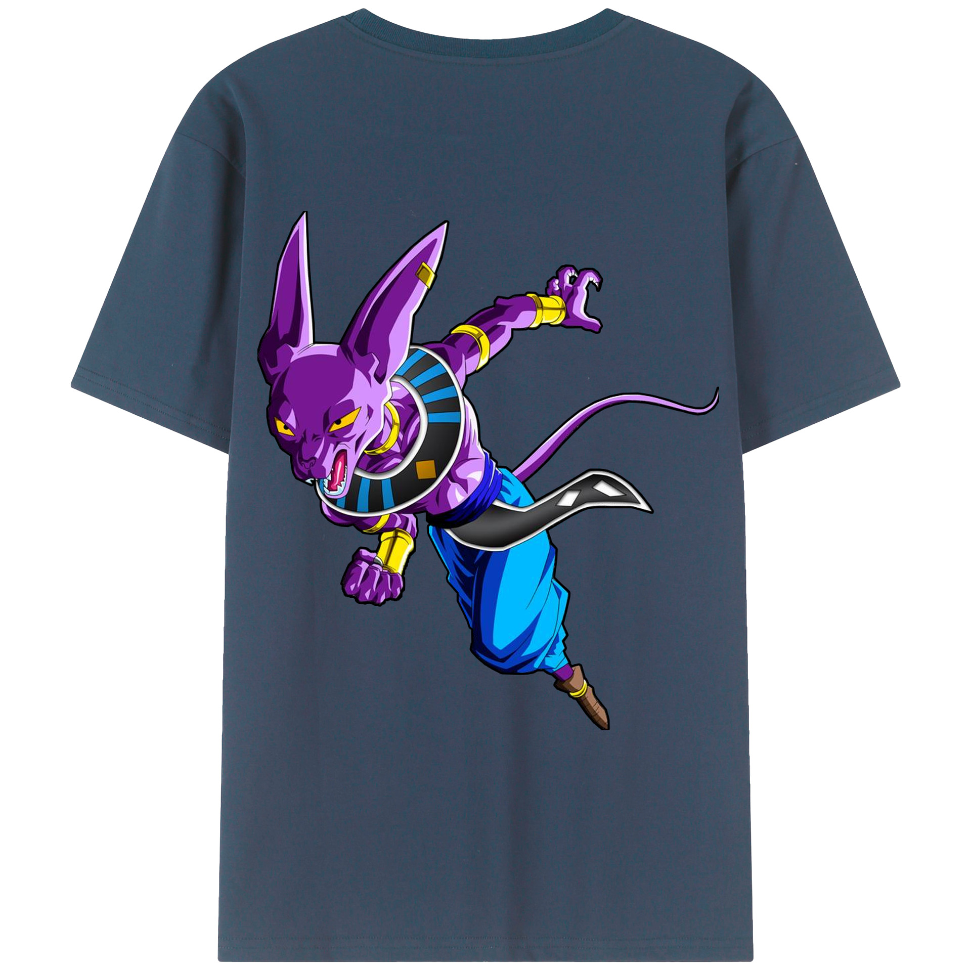 （画像用） ドラゴンボール ビルス 破壊神ビルス DRAGON BALL Beerus Birusu レディース半袖Tシャツ(バックプリント)