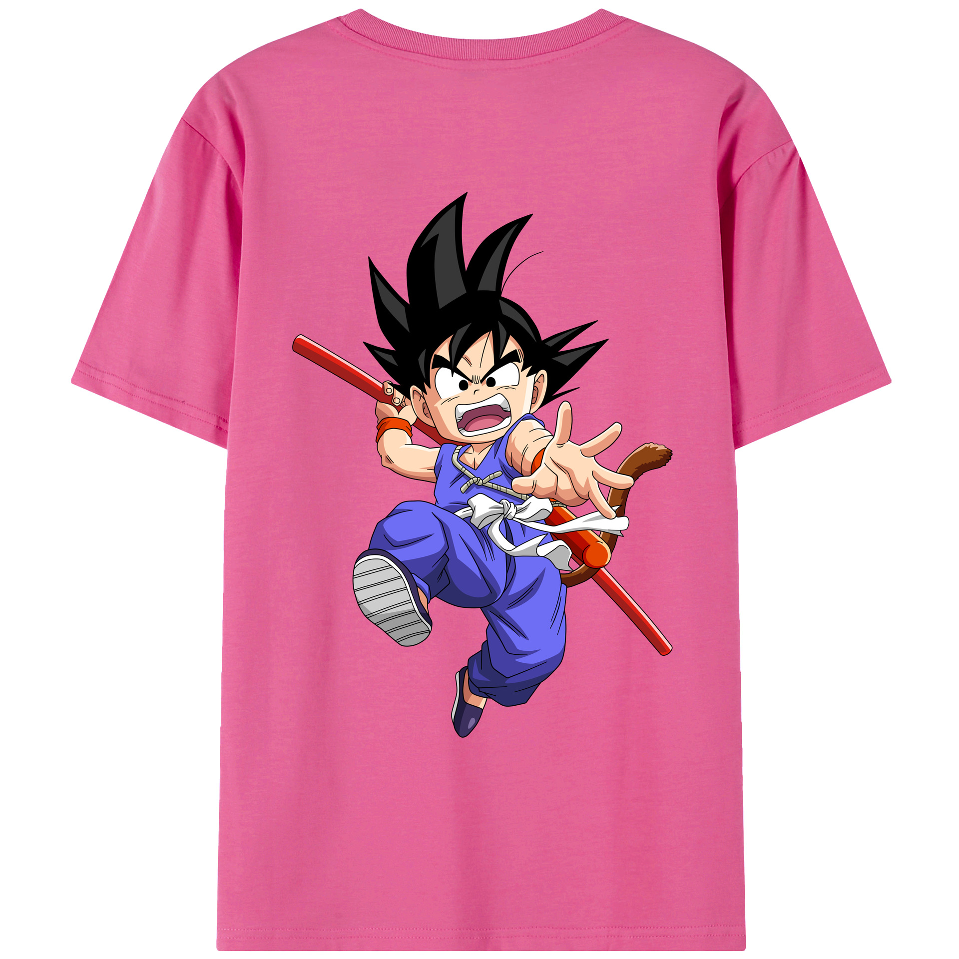 （画像用） ドラゴンボール 孫悟空（そん ごくう）Son Goku カカロット DRAGON BALL Kakarotto レディース半袖Tシャツ(バックプリント)