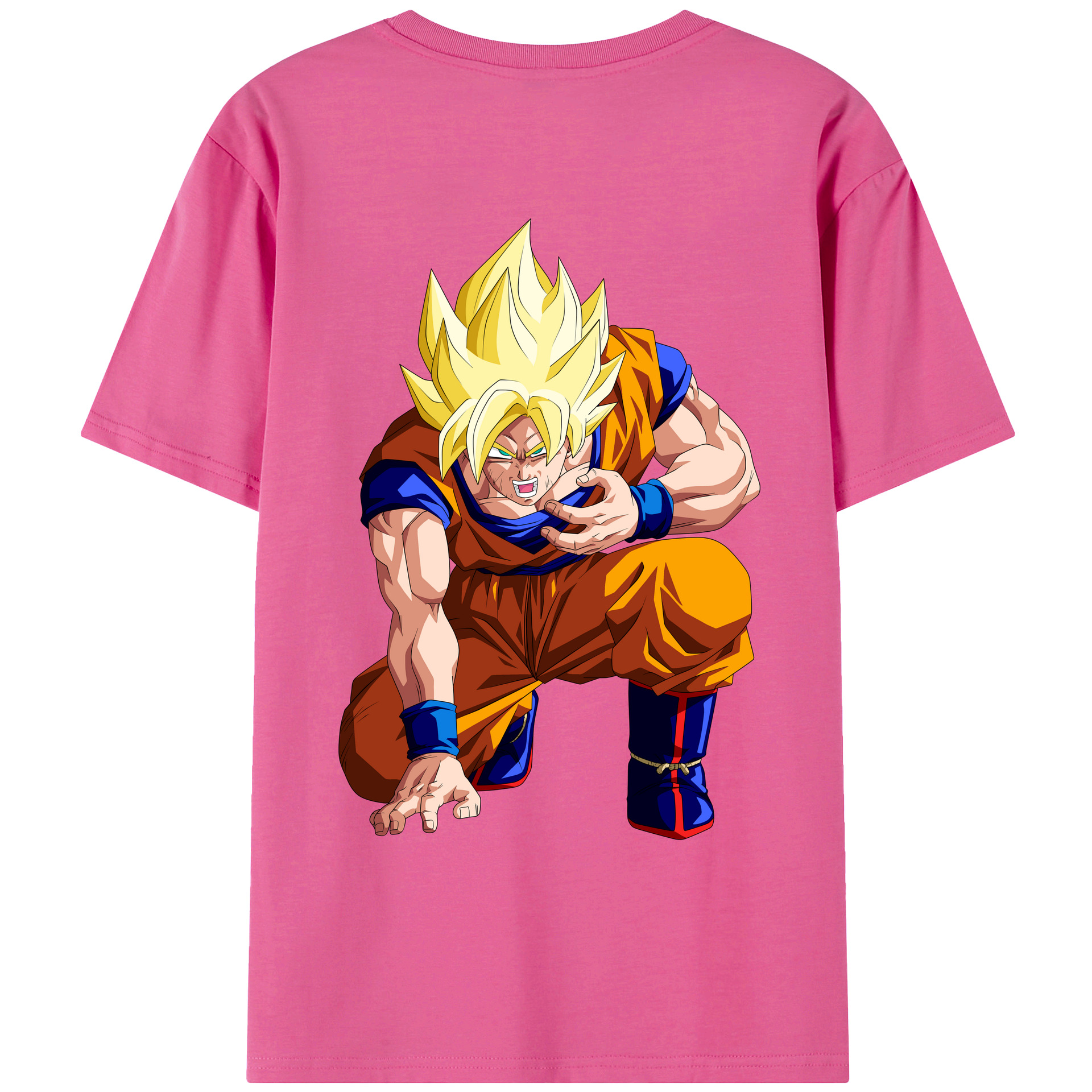 （画像用） ドラゴンボール 孫悟空（そん ごくう）Son Goku カカロット DRAGON BALL Kakarotto レディース半袖Tシャツ(バックプリント)