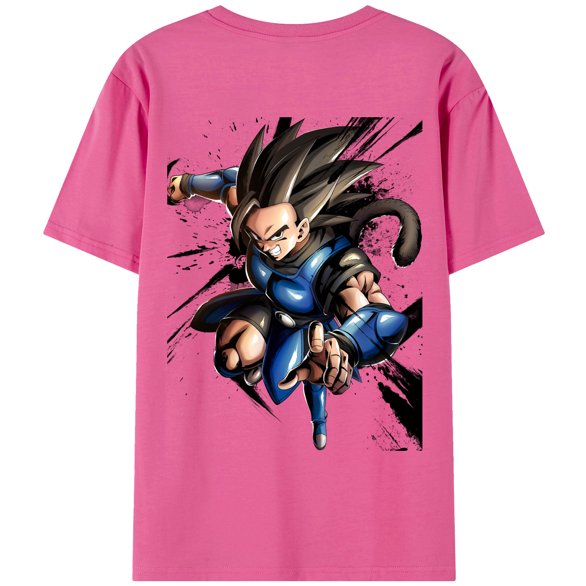 （画像用） ドラゴンボール ベジータ四世（Bejīta Yonsei）DRAGON BALL Vegeta IV レディース半袖Tシャツ(バックプリント)