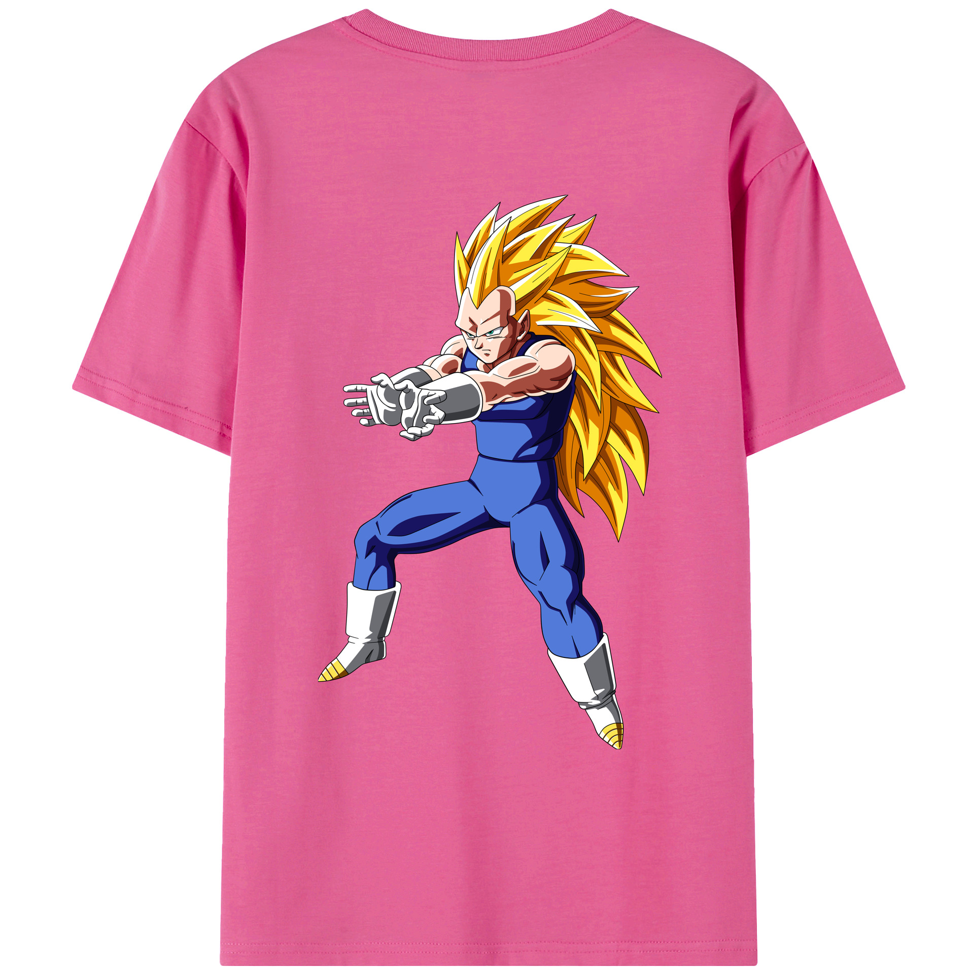 （画像用） ドラゴンボール ベジータ四世（Bejīta Yonsei）DRAGON BALL Vegeta IV レディース半袖Tシャツ(バックプリント)