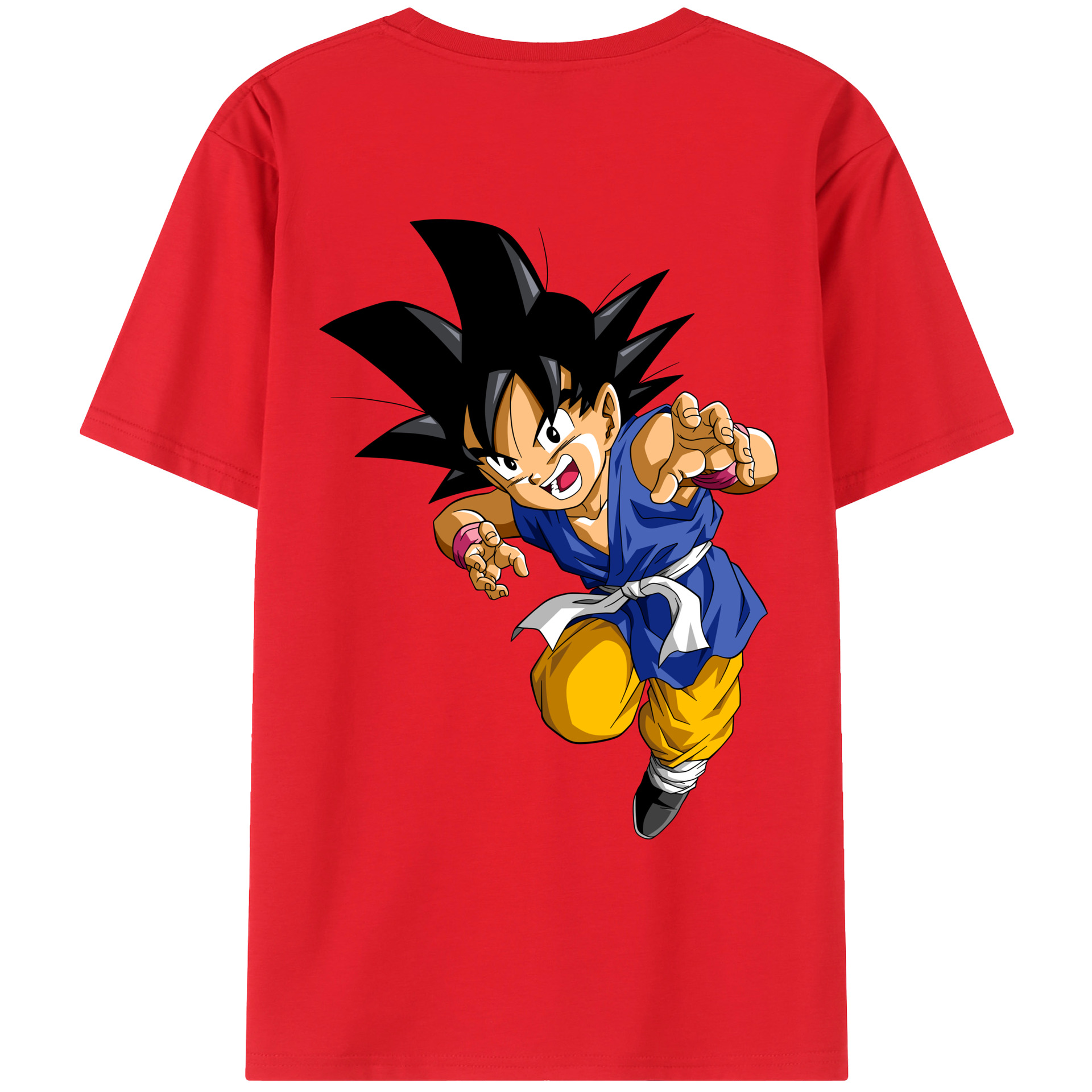 （画像用） ドラゴンボール 孫悟空（そん ごくう）Son Goku カカロット DRAGON BALL Kakarotto レディース半袖Tシャツ(バックプリント)