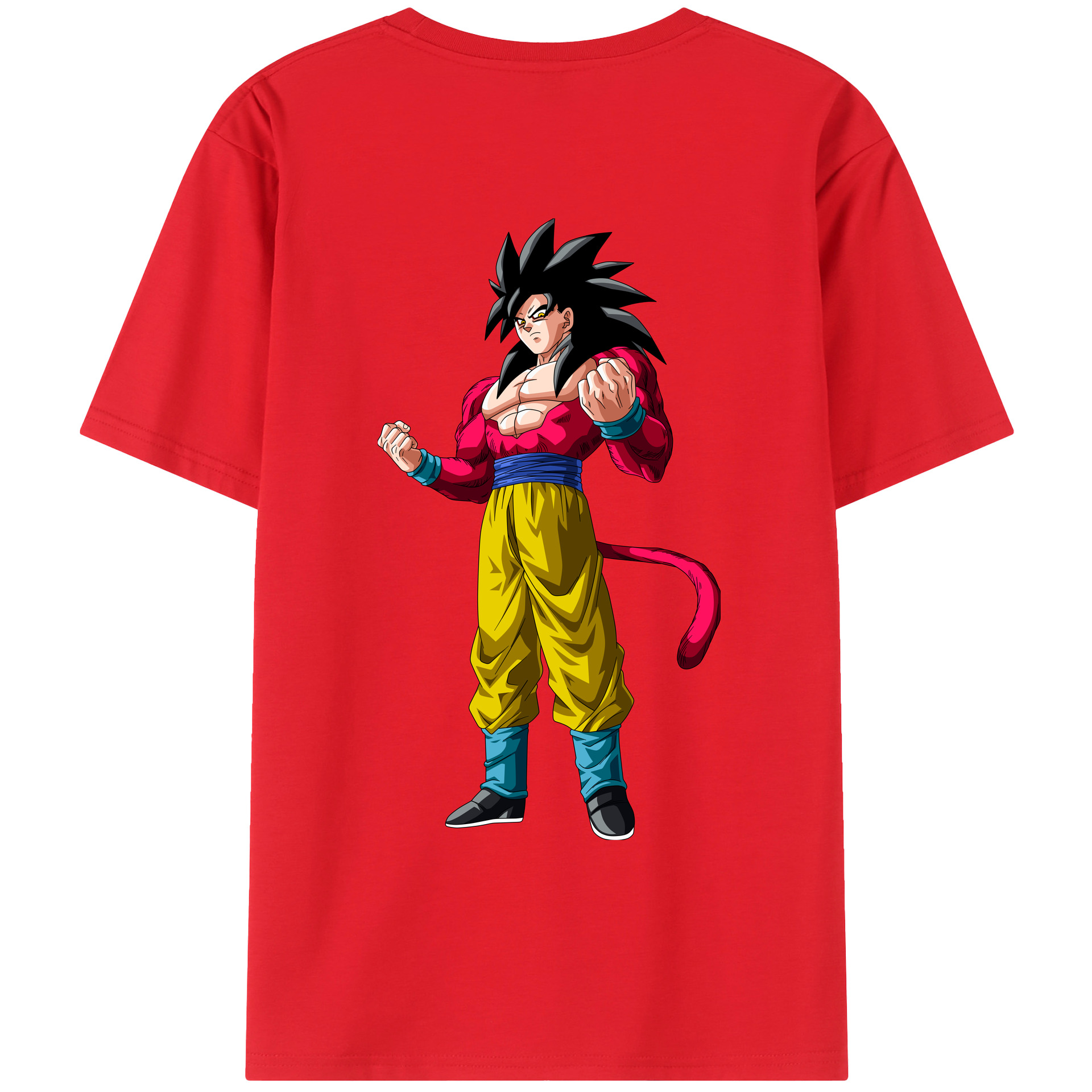 （画像用） ドラゴンボール 孫悟空（そん ごくう）Son Goku カカロット DRAGON BALL Kakarotto レディース半袖Tシャツ(バックプリント)