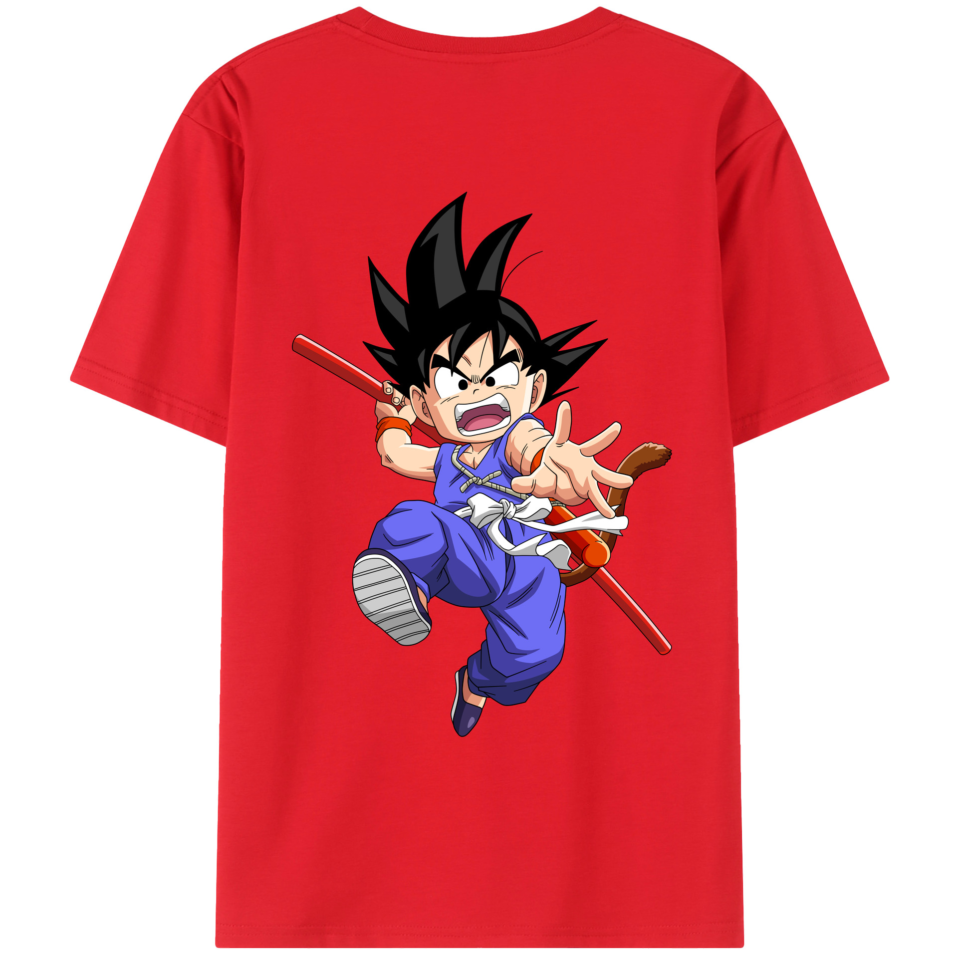 （画像用） ドラゴンボール 孫悟空（そん ごくう）Son Goku カカロット DRAGON BALL Kakarotto レディース半袖Tシャツ(バックプリント)
