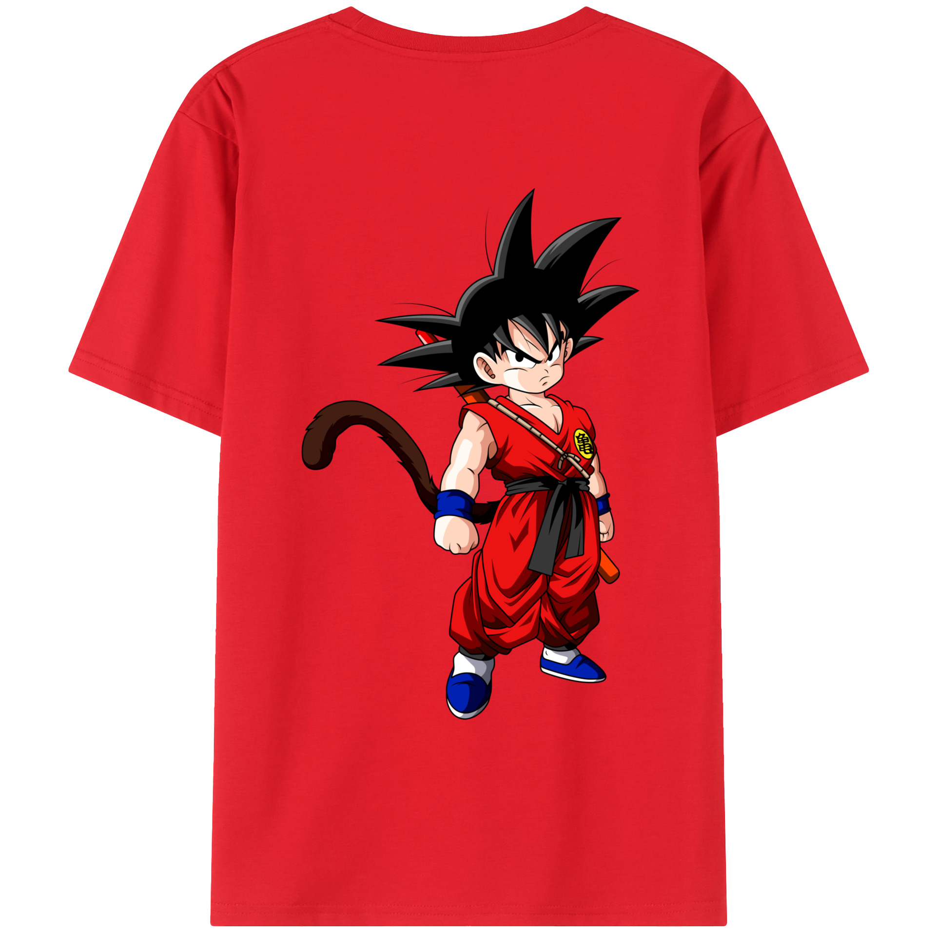 （画像用） ドラゴンボール 孫悟空（そん ごくう）Son Goku カカロット DRAGON BALL Kakarotto レディース半袖Tシャツ(バックプリント)