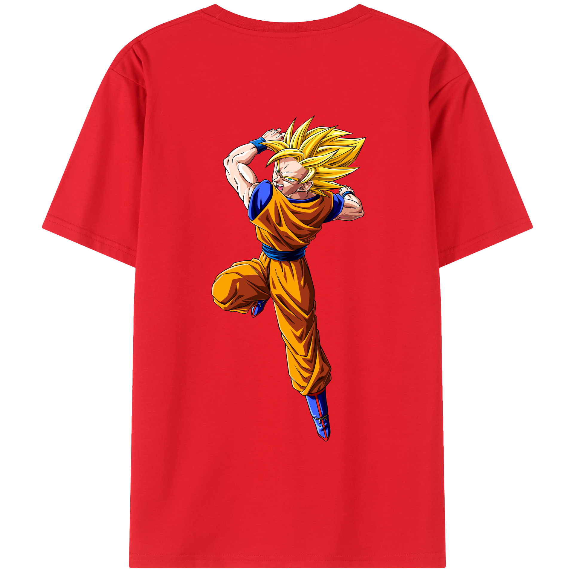 （画像用） ドラゴンボール 孫悟空（そん ごくう）Son Goku カカロット DRAGON BALL Kakarotto レディース半袖Tシャツ(バックプリント)