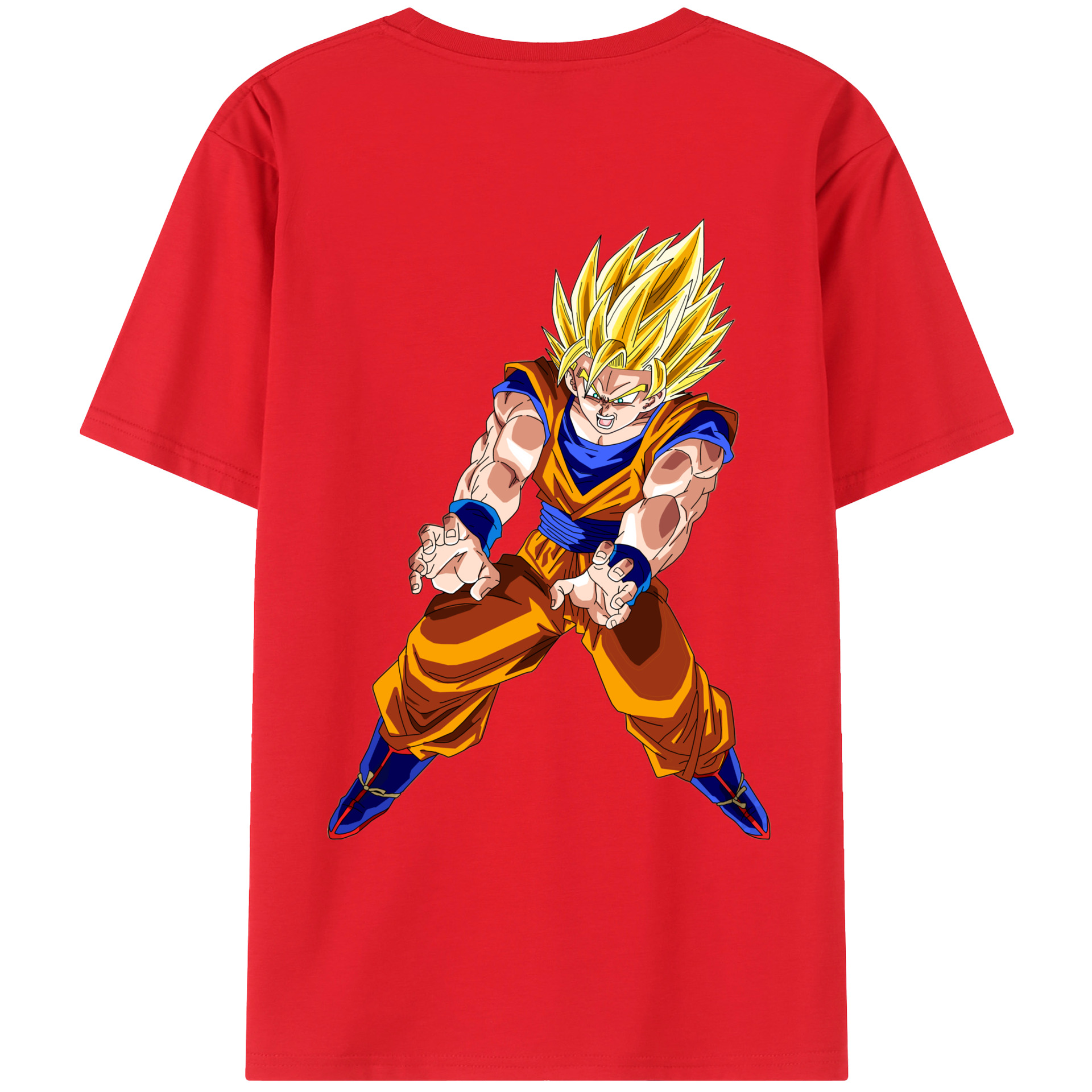 （画像用） ドラゴンボール 孫悟空（そん ごくう）Son Goku カカロット DRAGON BALL Kakarotto レディース半袖Tシャツ(バックプリント)