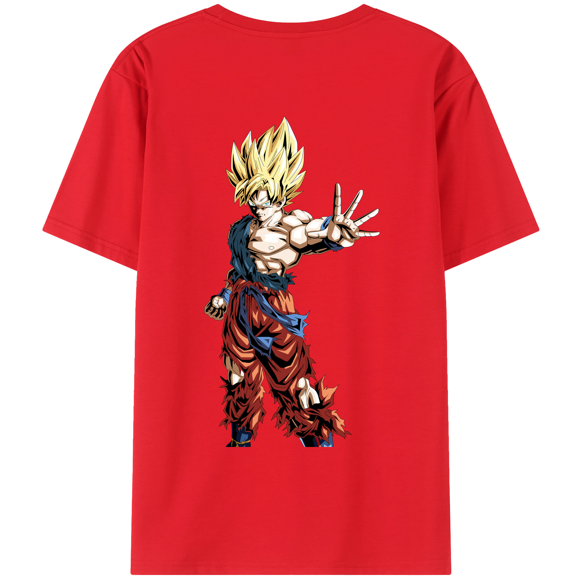 （画像用） ドラゴンボール 孫悟空（そん ごくう）Son Goku カカロット DRAGON BALL Kakarotto レディース半袖Tシャツ(バックプリント)