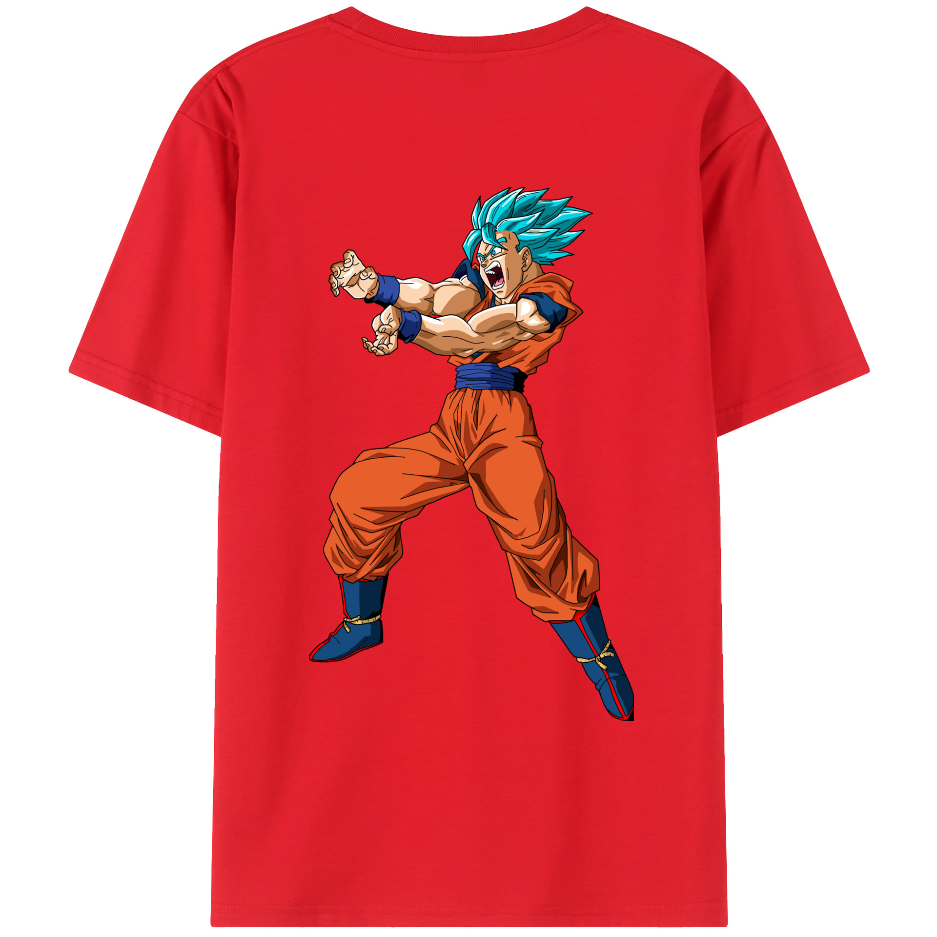 （画像用） ドラゴンボール 孫悟空（そん ごくう）Son Goku カカロット DRAGON BALL Kakarotto レディース半袖Tシャツ(バックプリント)