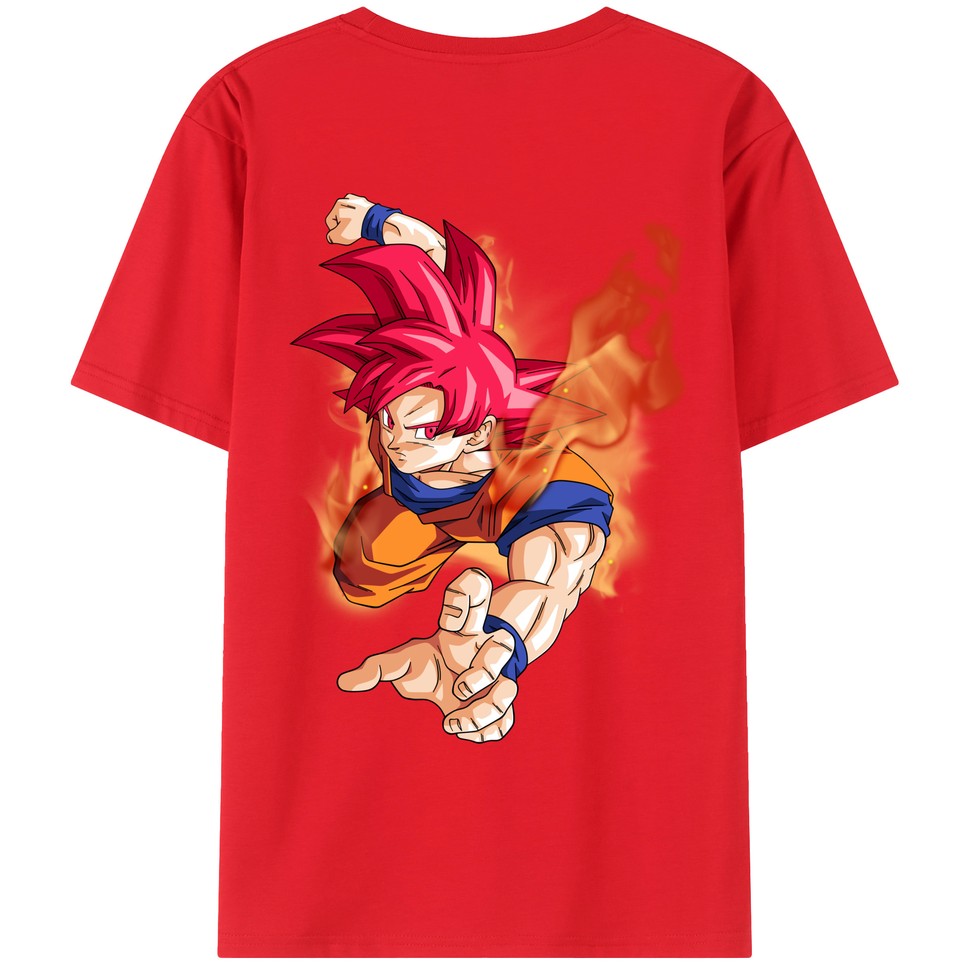 （画像用） ドラゴンボール 孫悟空（そん ごくう）Son Goku カカロット DRAGON BALL Kakarotto レディース半袖Tシャツ(バックプリント)