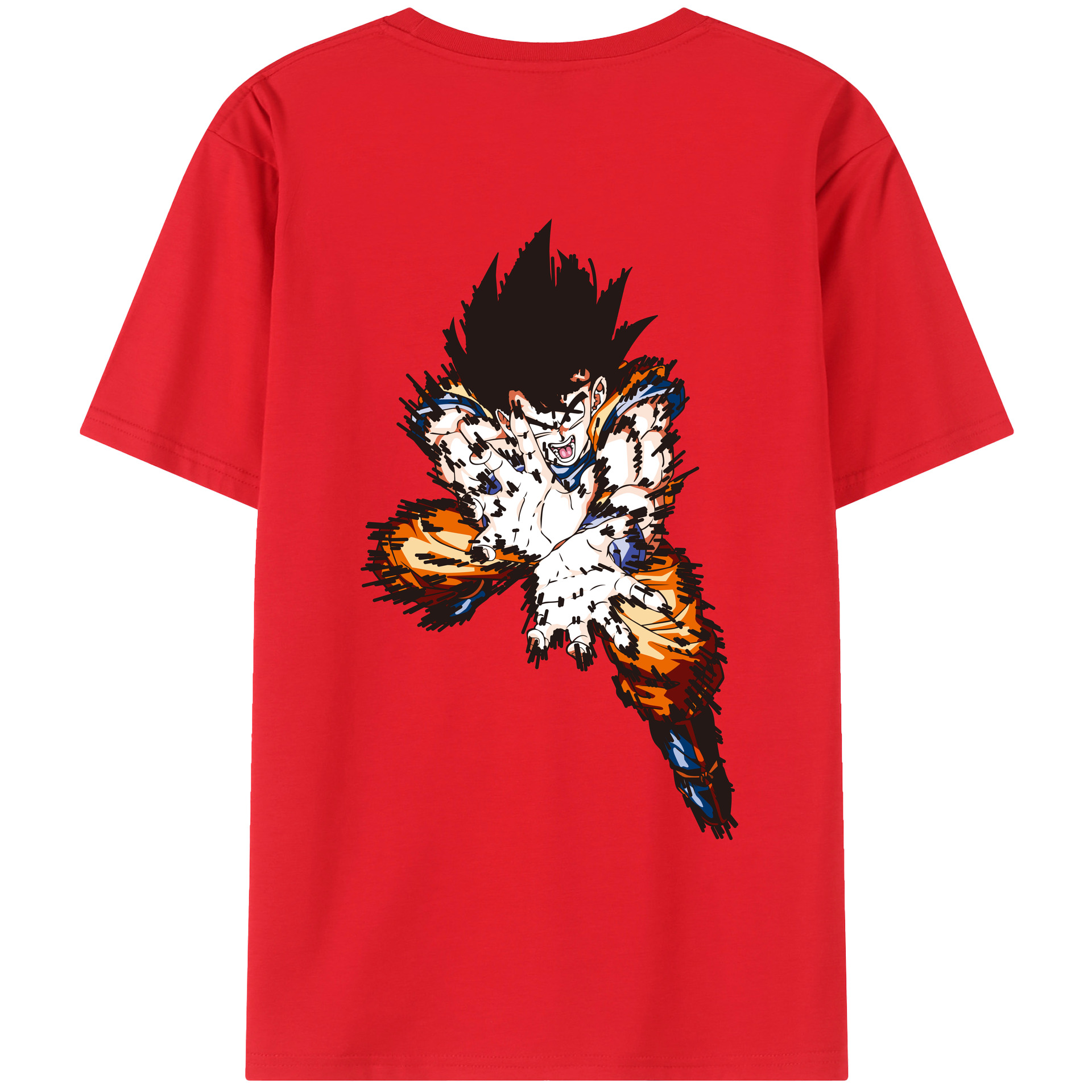 （画像用） ドラゴンボール 孫悟空（そん ごくう）Son Goku カカロット DRAGON BALL Kakarotto レディース半袖Tシャツ(バックプリント)