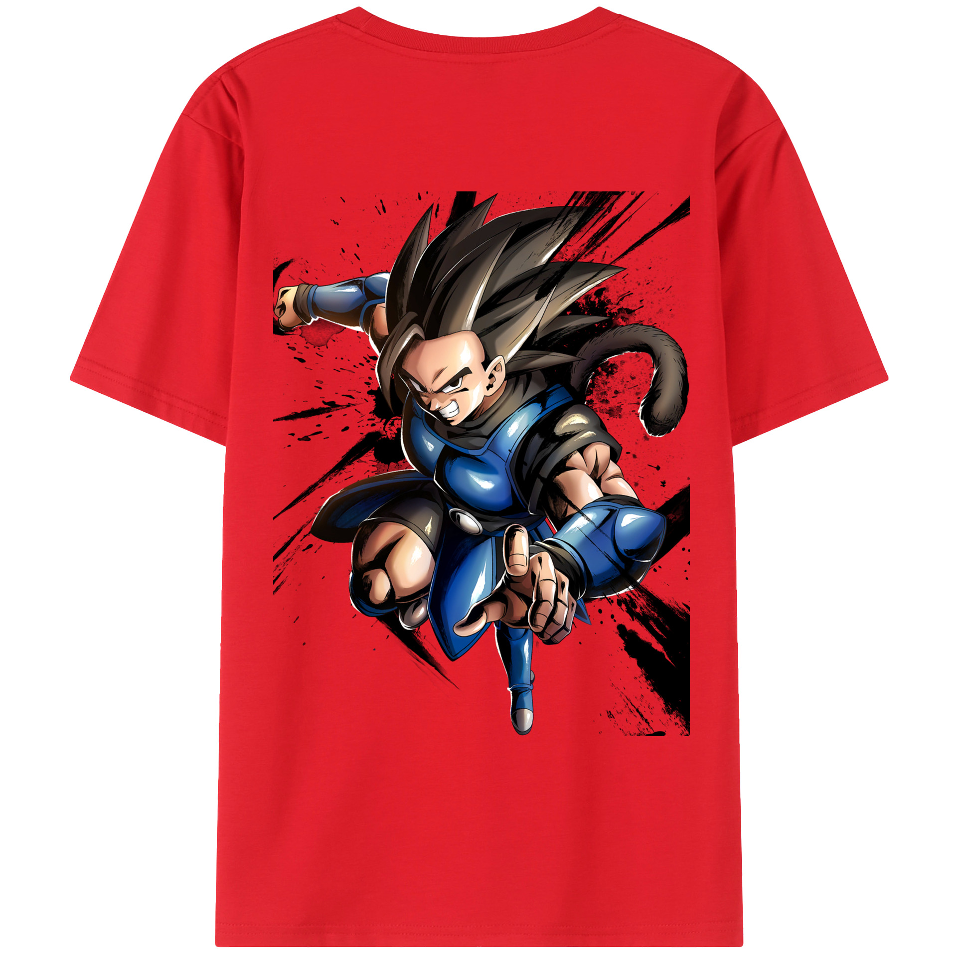 （画像用） ドラゴンボール ベジータ四世（Bejīta Yonsei）DRAGON BALL Vegeta IV レディース半袖Tシャツ(バックプリント)