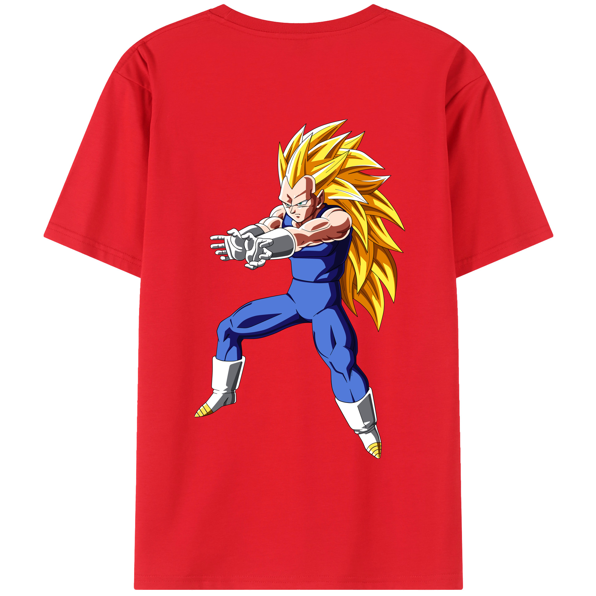 （画像用） ドラゴンボール ベジータ四世（Bejīta Yonsei）DRAGON BALL Vegeta IV レディース半袖Tシャツ(バックプリント)