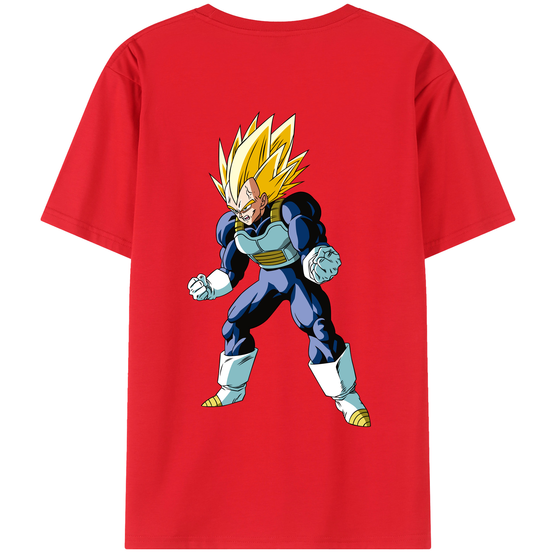（画像用） ドラゴンボール ベジータ四世（Bejīta Yonsei）DRAGON BALL Vegeta IV レディース半袖Tシャツ(バックプリント)