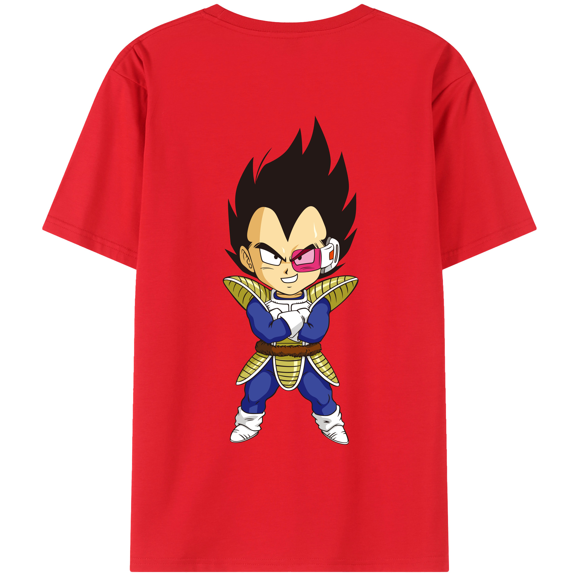 （画像用） ドラゴンボール ベジータ四世（Bejīta Yonsei）DRAGON BALL Vegeta IV レディース半袖Tシャツ(バックプリント)