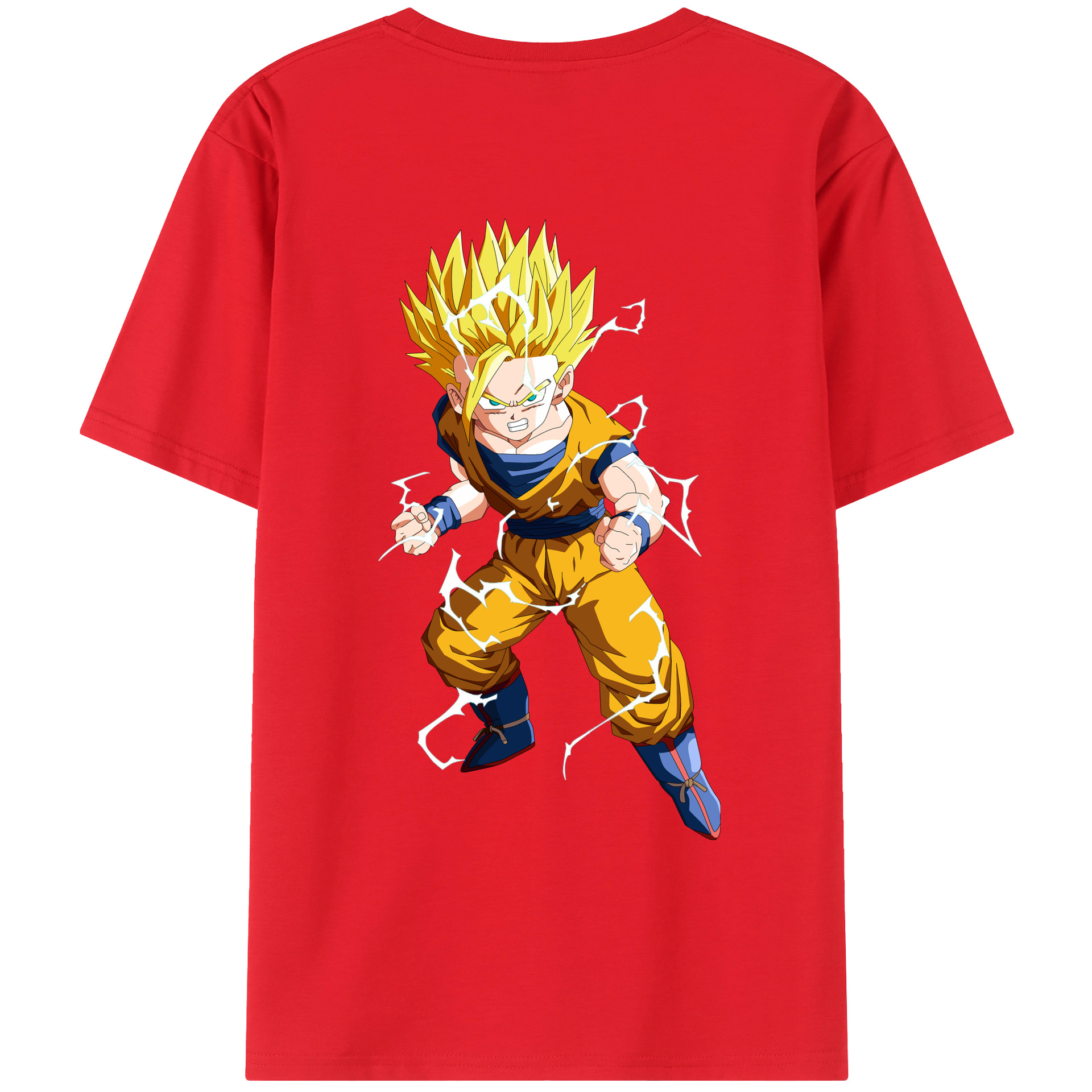 （画像用） ドラゴンボール 孫 悟飯（そんごはん）DRAGON BALL Son Gohan レディース半袖Tシャツ(バックプリント)