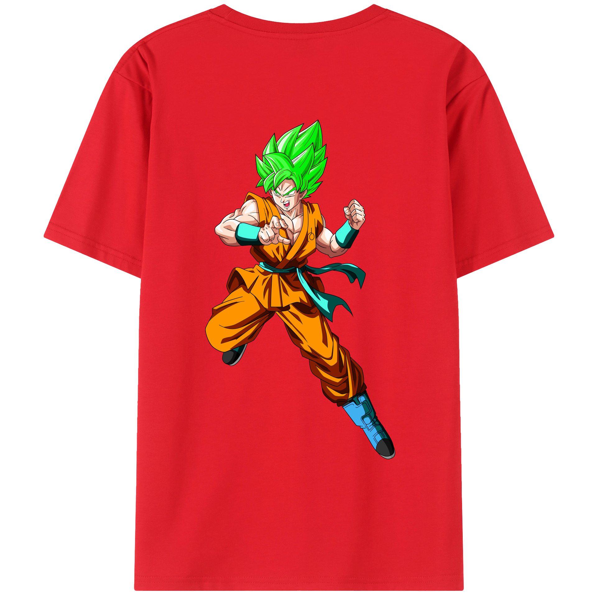 （画像用） ドラゴンボール 孫 悟飯（そんごはん）DRAGON BALL Son Gohan レディース半袖Tシャツ(バックプリント)