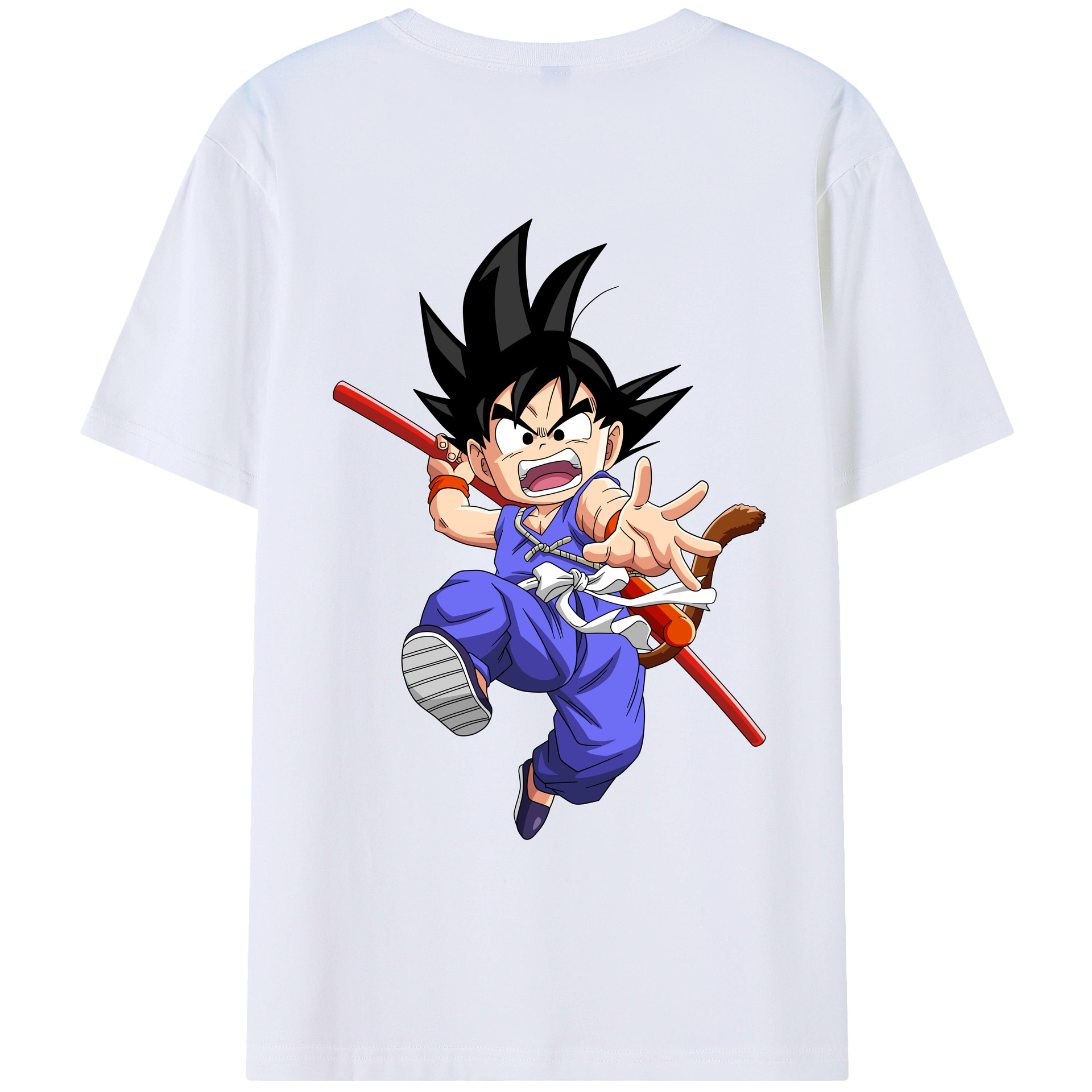 （画像用） ドラゴンボール 孫悟空（そん ごくう）Son Goku カカロット DRAGON BALL Kakarotto レディース半袖Tシャツ(バックプリント)
