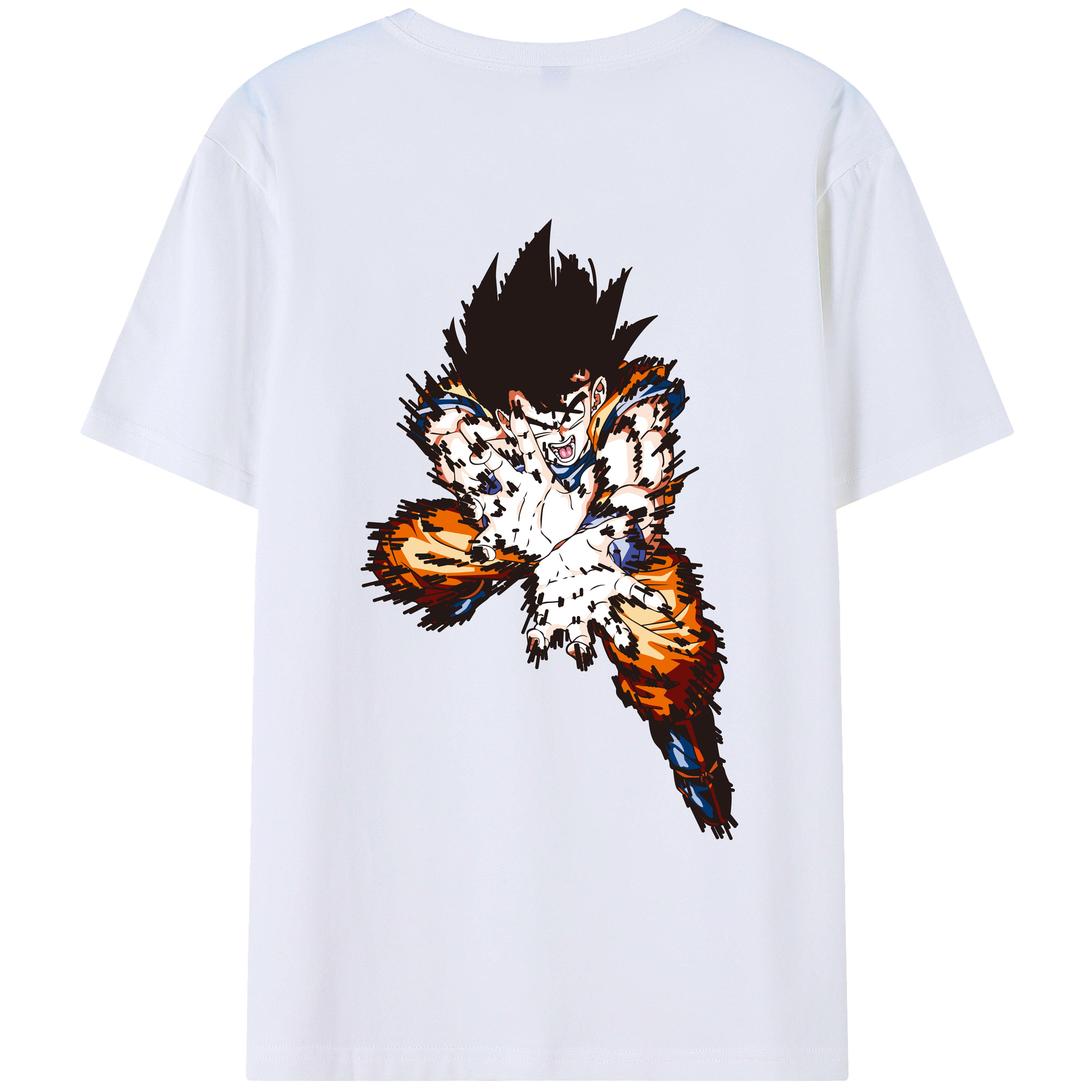 （画像用） ドラゴンボール 孫悟空（そん ごくう）Son Goku カカロット DRAGON BALL Kakarotto レディース半袖Tシャツ(バックプリント)