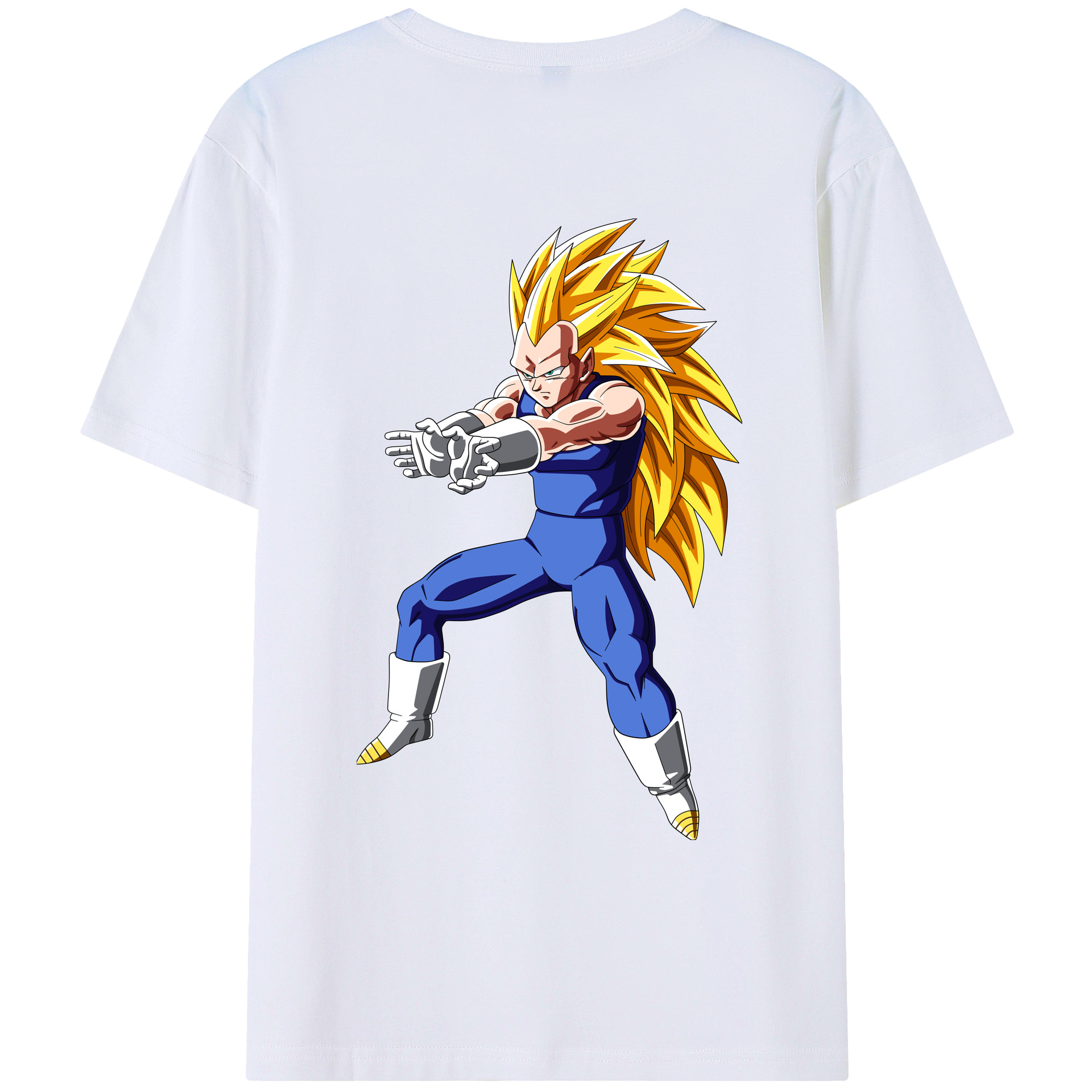 （画像用） ドラゴンボール ベジータ四世（Bejīta Yonsei）DRAGON BALL Vegeta IV レディース半袖Tシャツ(バックプリント)