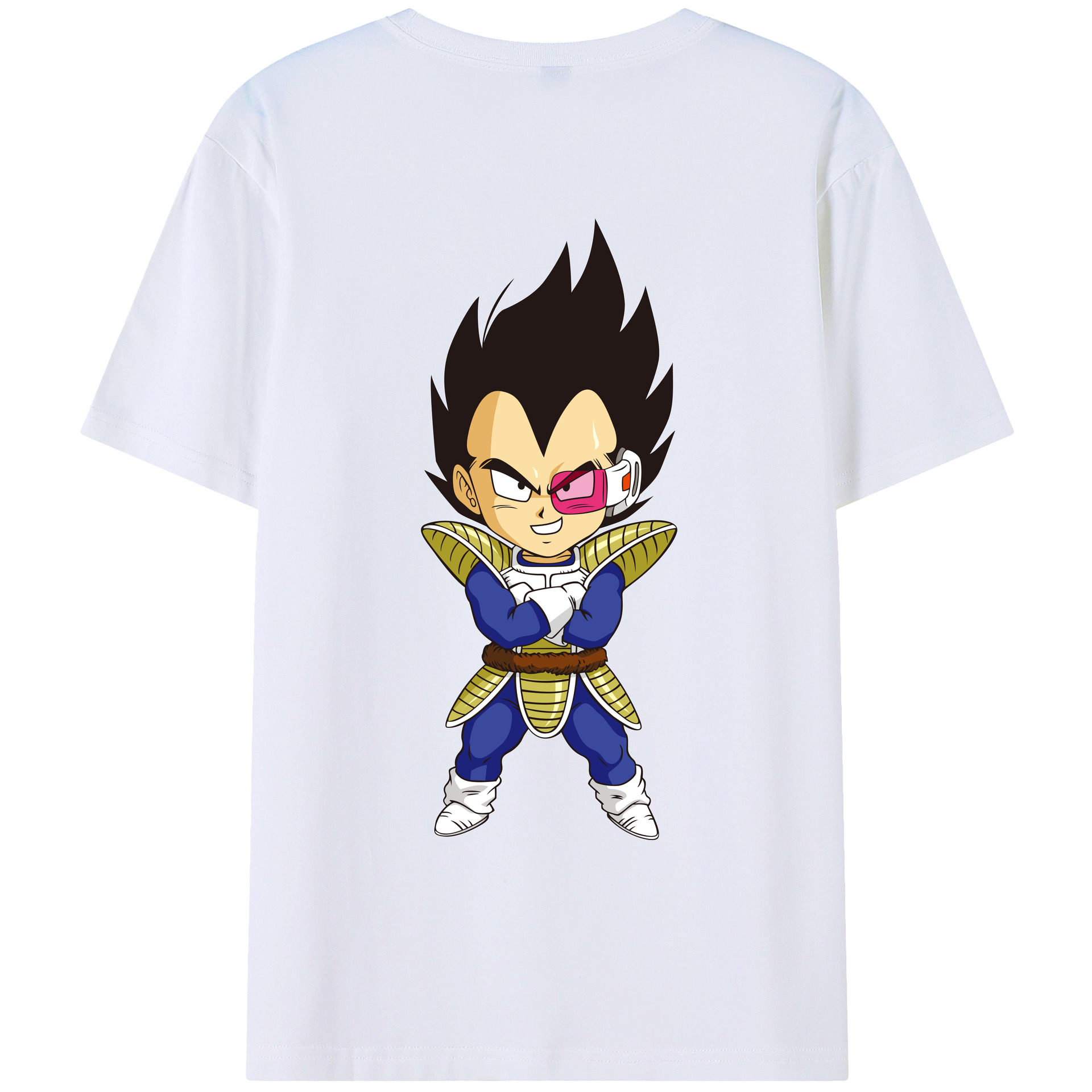 （画像用） ドラゴンボール ベジータ四世（Bejīta Yonsei）DRAGON BALL Vegeta IV レディース半袖Tシャツ(バックプリント)