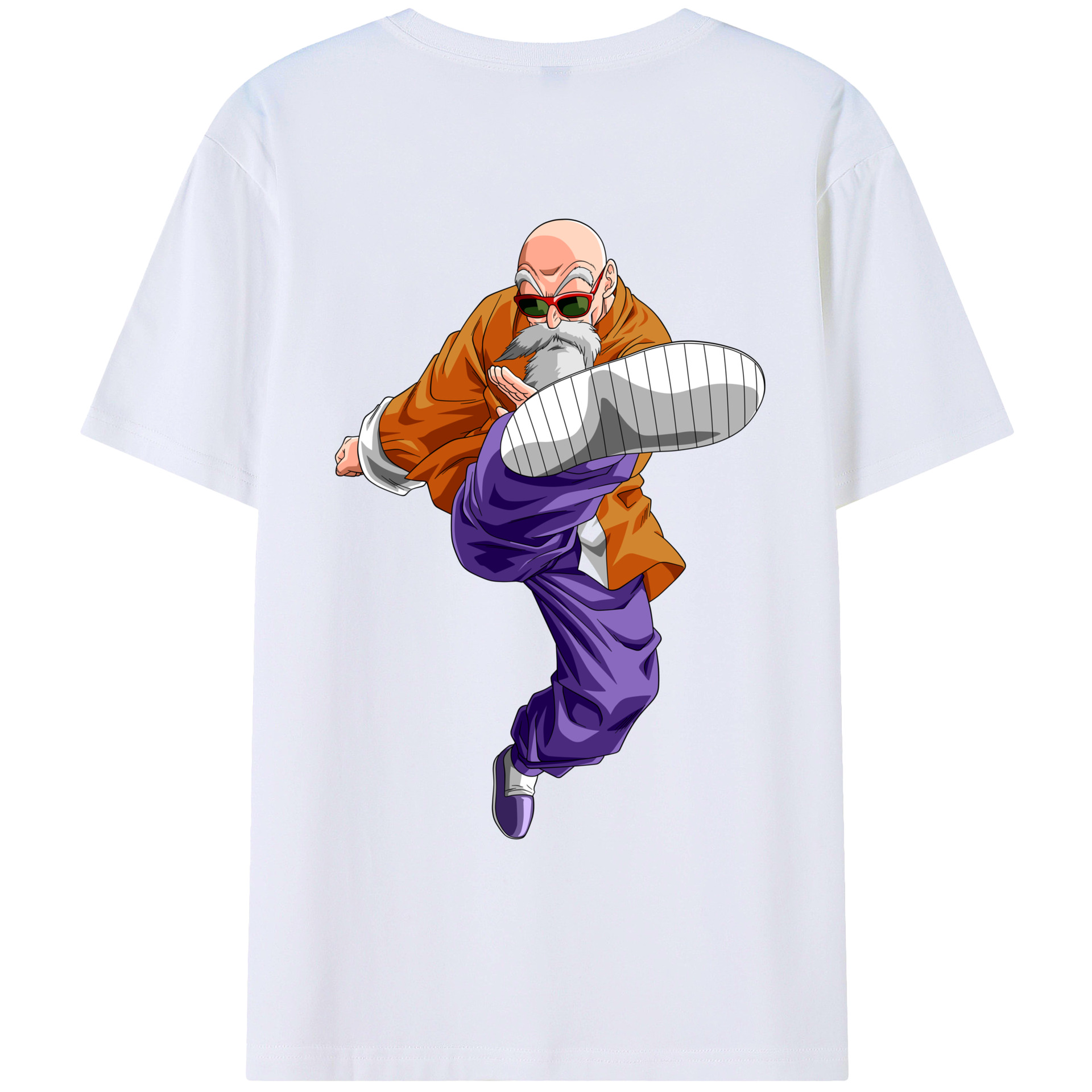 （画像用） ドラゴンボール 亀仙人（かめせんにん） DRAGON BALL Master Roshi Kame Sennin レディース半袖Tシャツ(バックプリント)