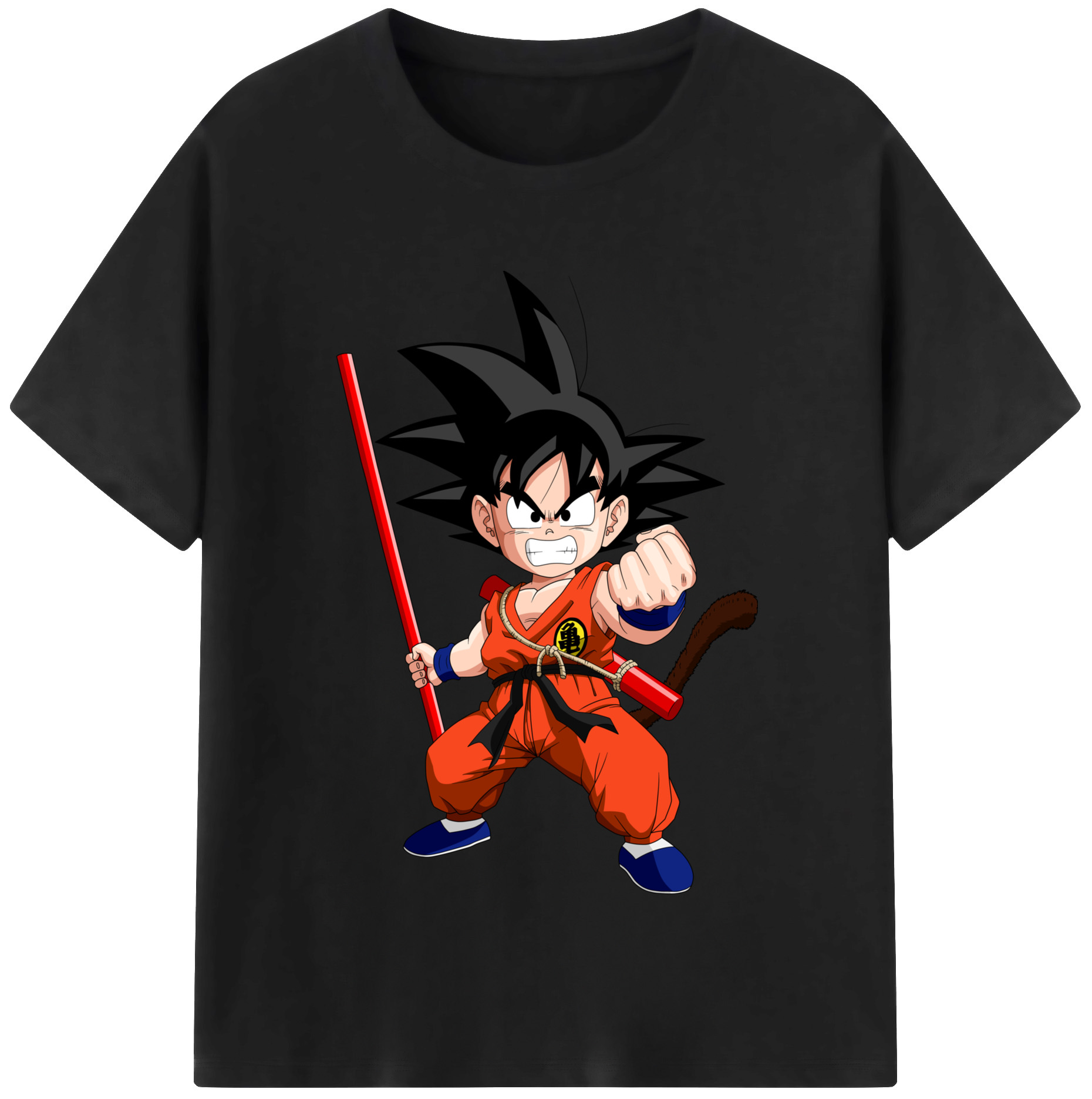 （画像用） ドラゴンボール 孫悟空（そん ごくう）Son Goku カカロット DRAGON BALL Kakarotto レディースカジュアルプリントTシャツ（綿100％）