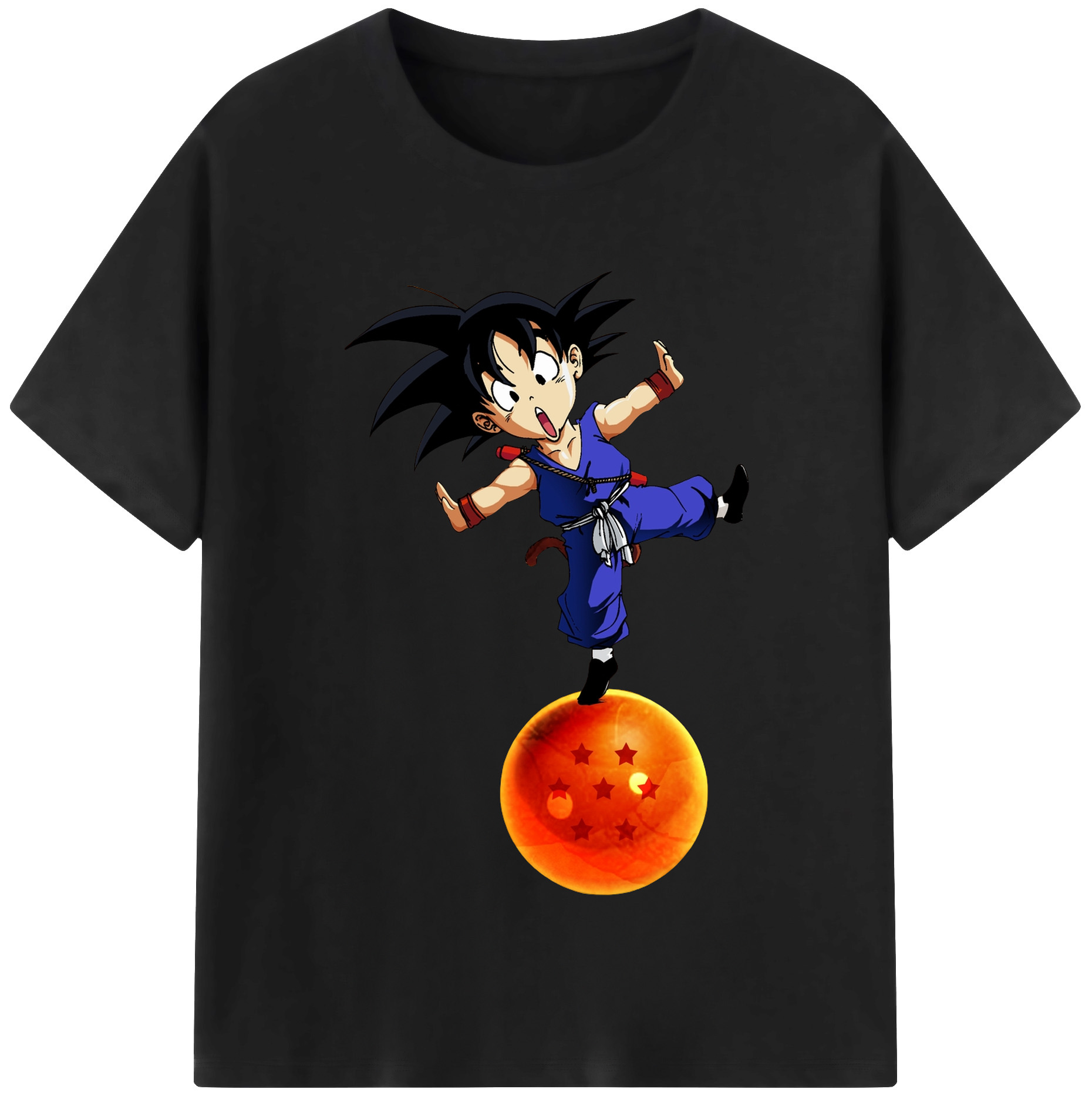 （画像用） ドラゴンボール 孫悟空（そん ごくう）Son Goku カカロット DRAGON BALL Kakarotto レディースカジュアルプリントTシャツ（綿100％）