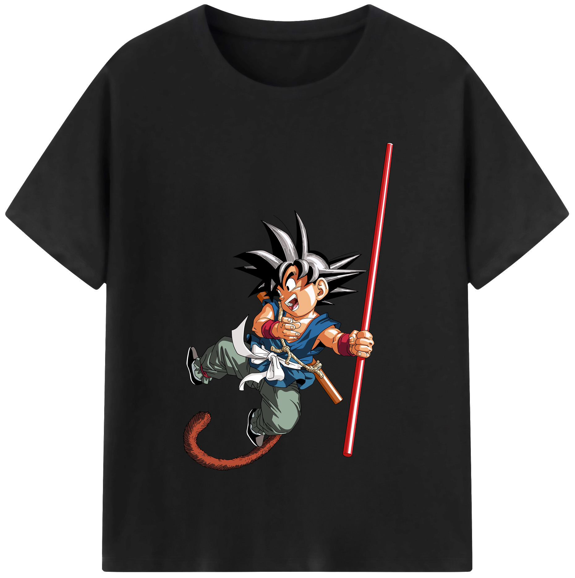 （画像用） ドラゴンボール 孫悟空（そん ごくう）Son Goku カカロット DRAGON BALL Kakarotto レディースカジュアルプリントTシャツ（綿100％）