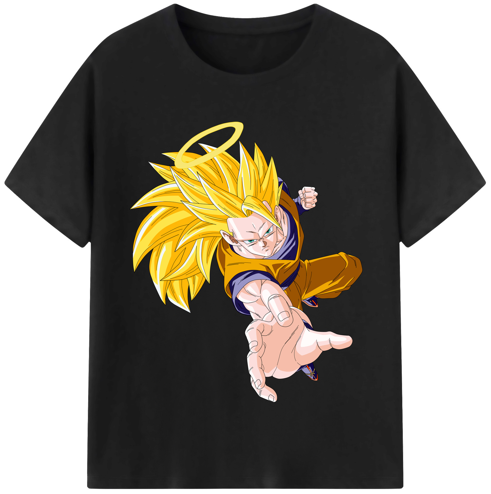 （画像用） ドラゴンボール 孫悟空（そん ごくう）Son Goku カカロット DRAGON BALL Kakarotto レディースカジュアルプリントTシャツ（綿100％）