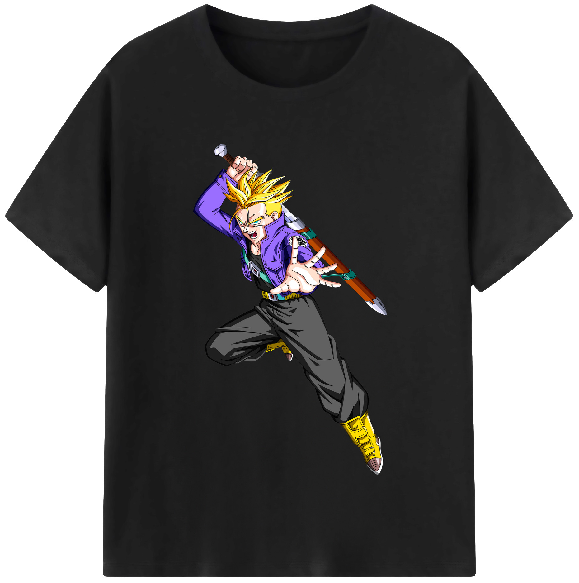 （画像用） ドラゴンボール トランクス（Torankusu）DRAGON BALL Trunks レディースカジュアルプリントTシャツ（綿100％）