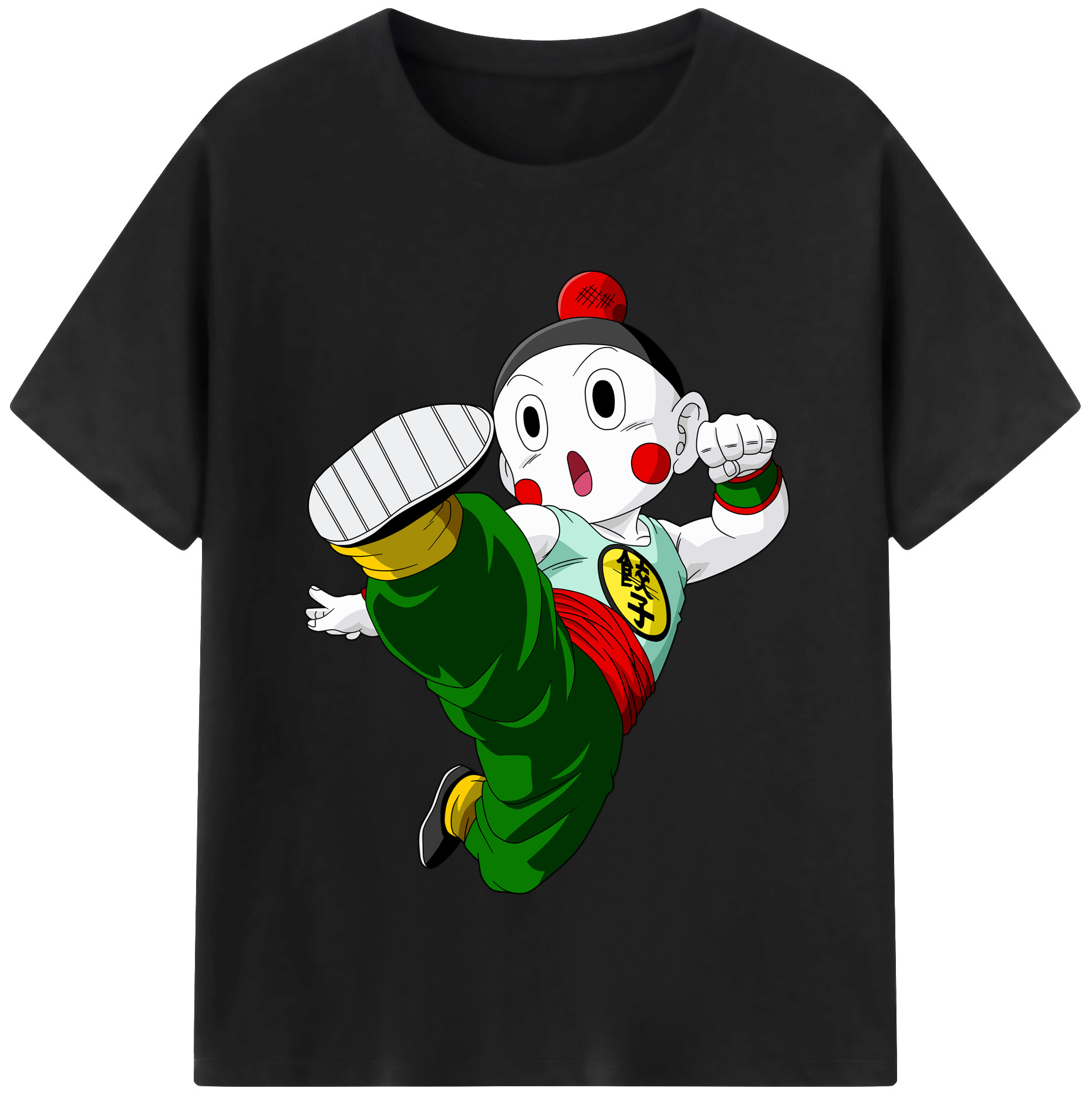 （画像用） ドラゴンボール 餃子（チャオズ）DRAGON BALL Chaoz レディースカジュアルプリントTシャツ（綿100％）